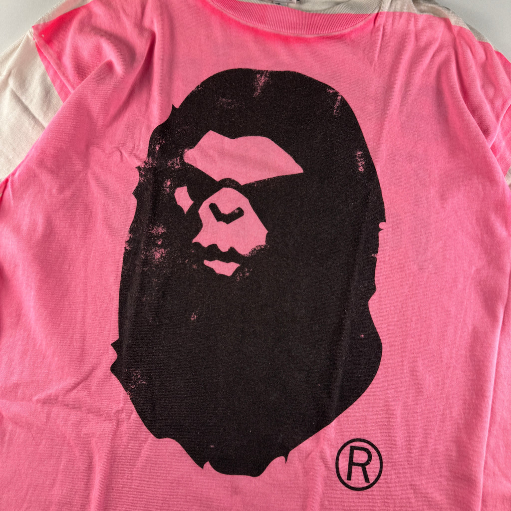 Saint Michael x BAPE Mad Face Pink Tee (M)