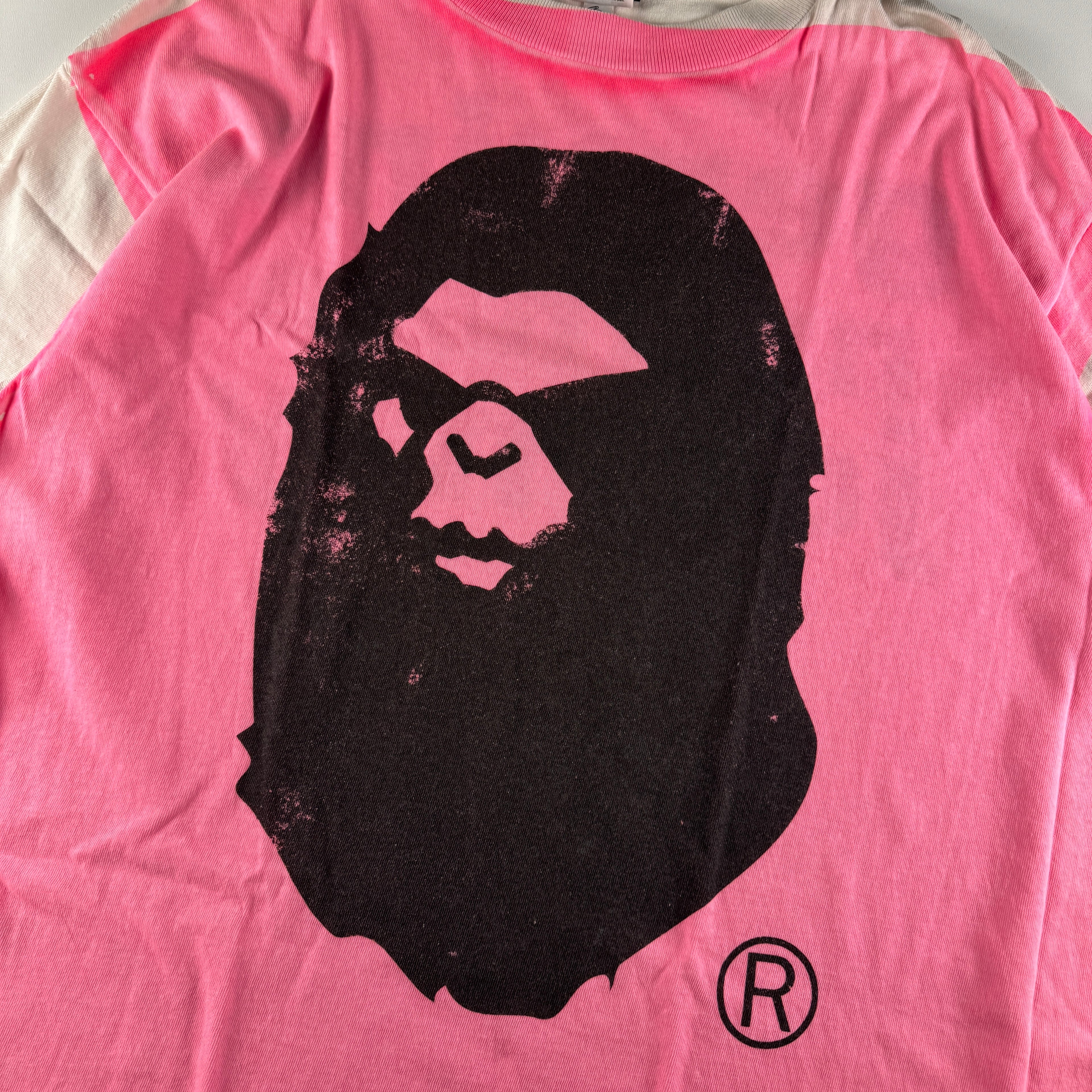 Saint Michael x BAPE Mad Face Pink Tee (M)
