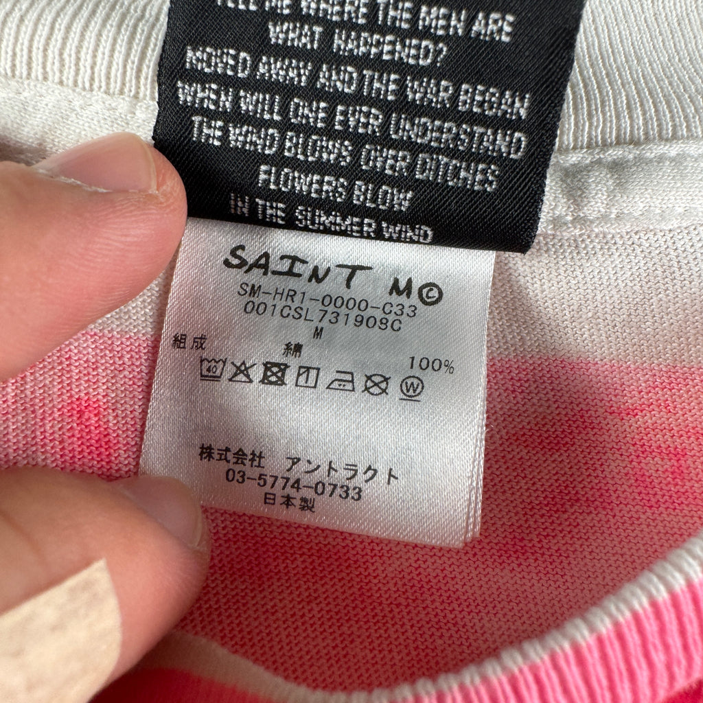 Saint Michael x BAPE Mad Face Pink Tee (M)