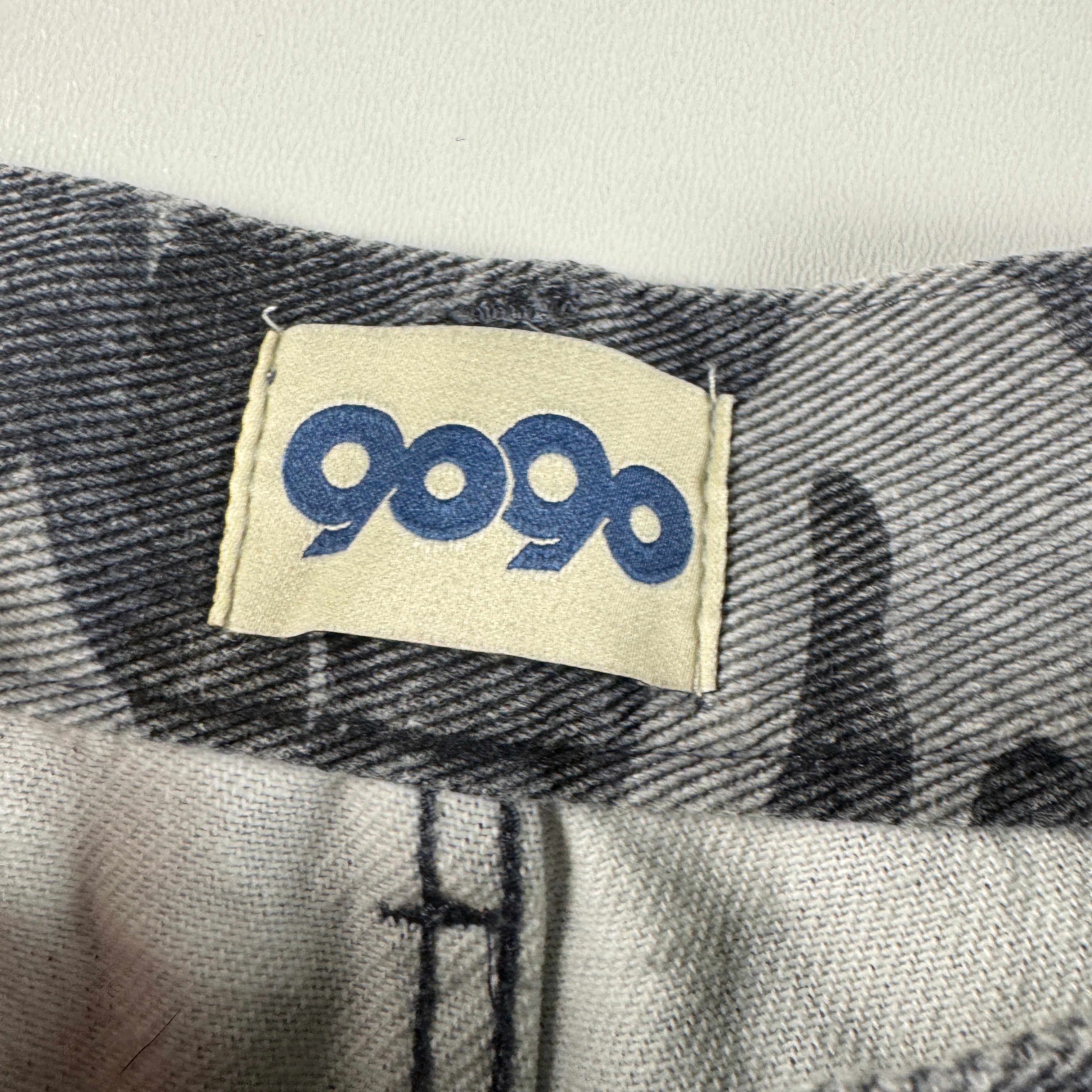 9090 Blue Camo Balloon Baggy Pants (L)