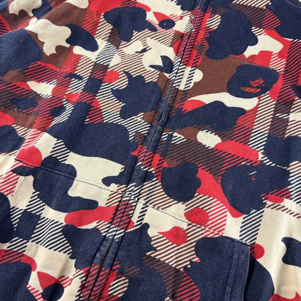 BAPE Pirate Camo Plaid Hoodie (L)