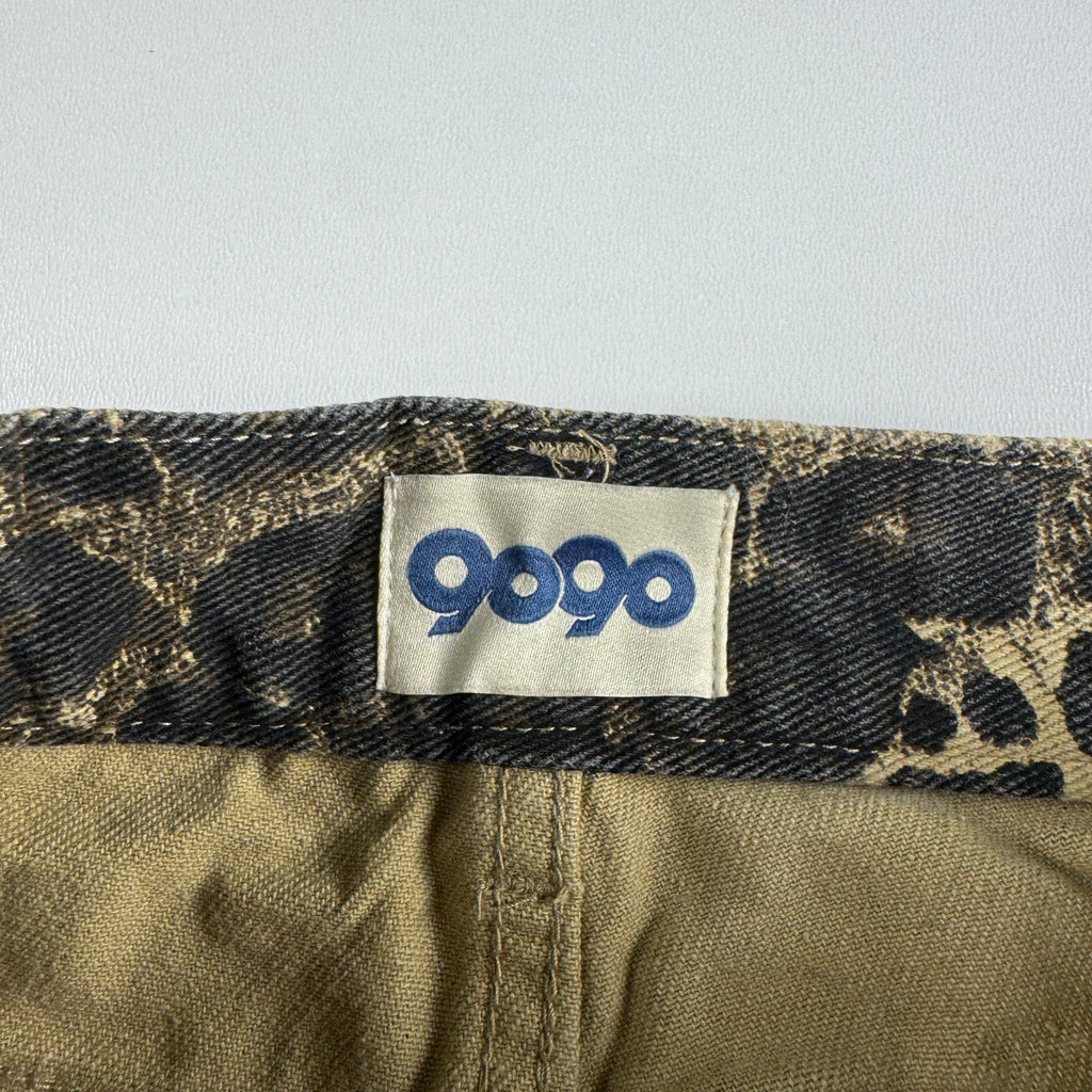 9090 King Logo Leopard Baggy Pants (M)