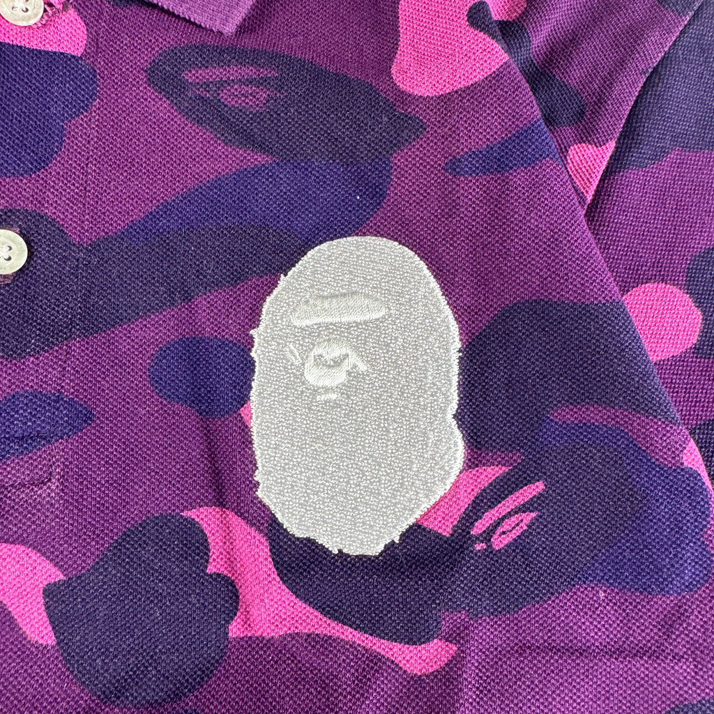 BAPE Purple Camo Polo (M)