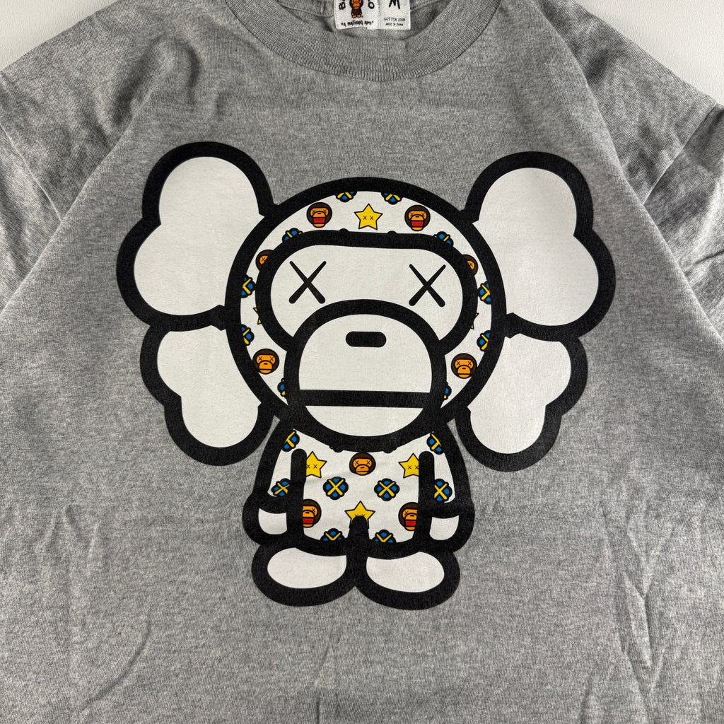 BAPE x Kaws Baby Milo Vintage Grey Tee (M)