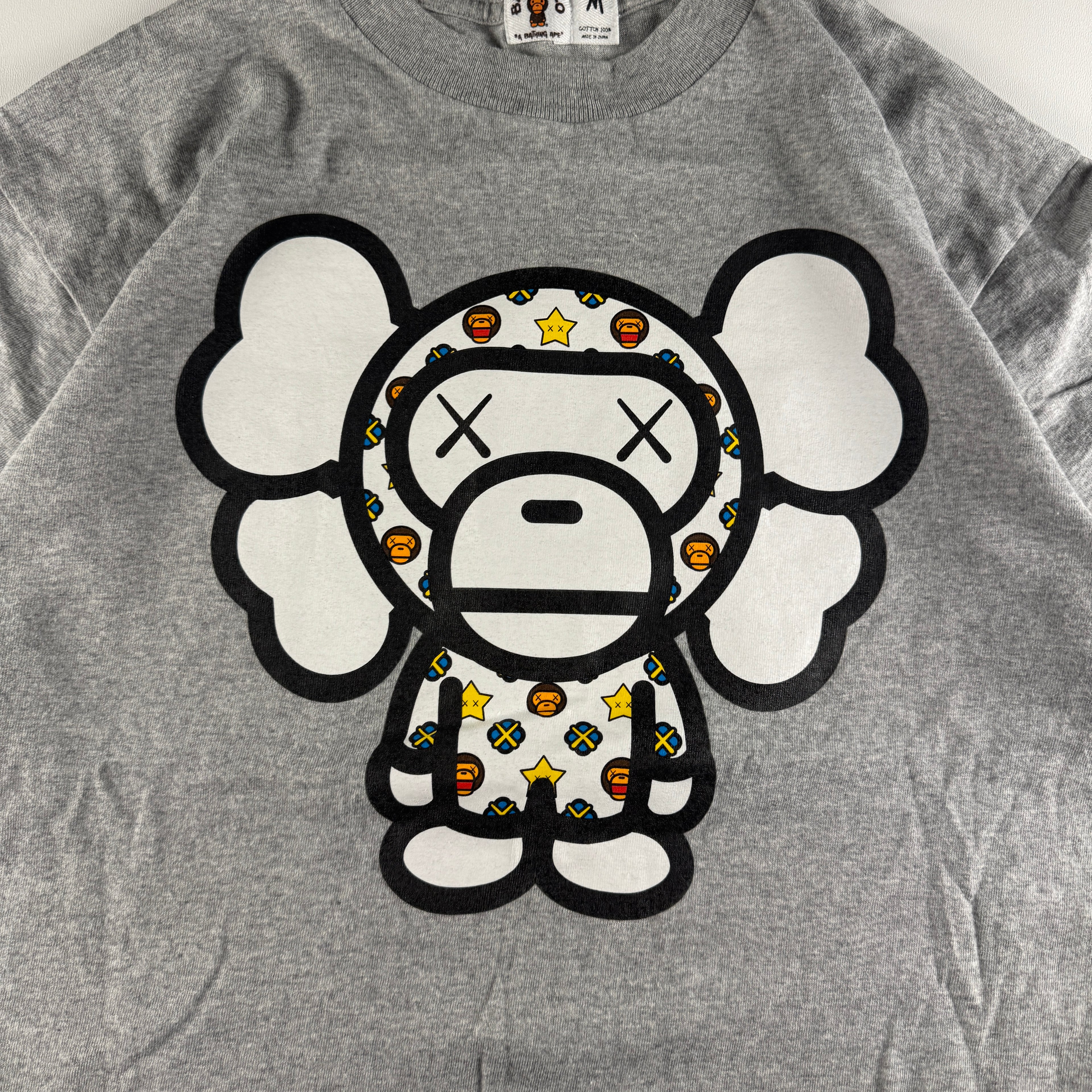 BAPE x Kaws Baby Milo Vintage Grey Tee (M)