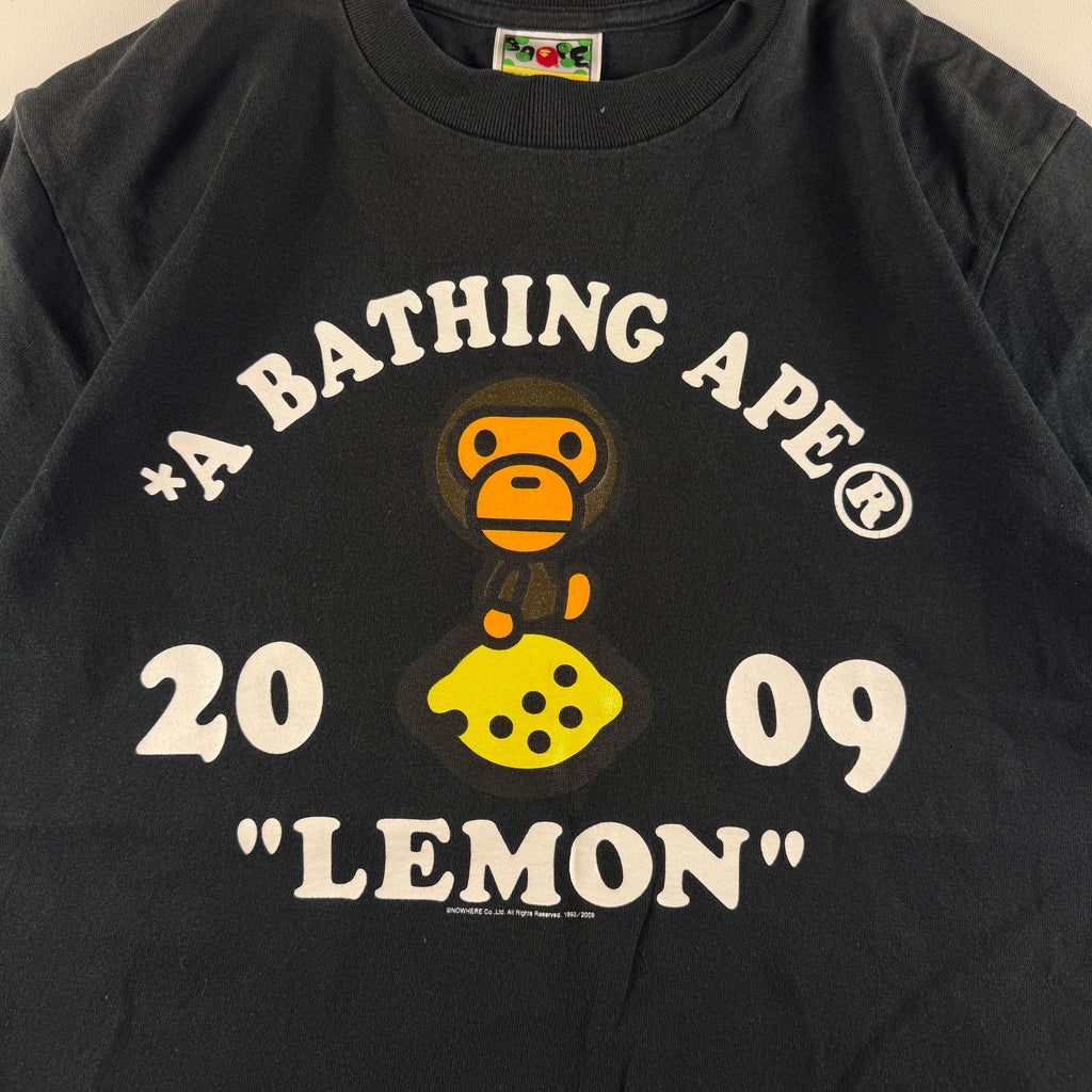 BAPE 2009 Lemon Baby Milo Black Tee (S)