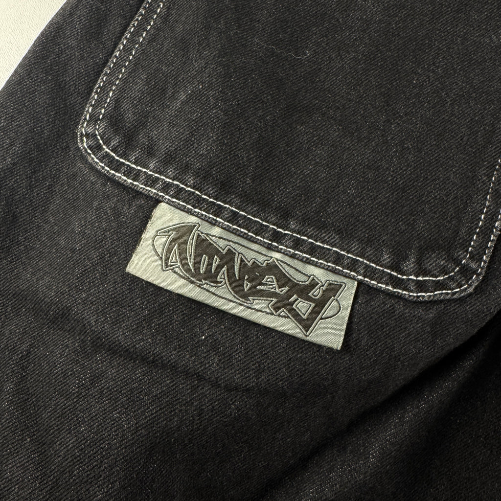 9090 Ultra Baggy Techno Black Pants (XL)