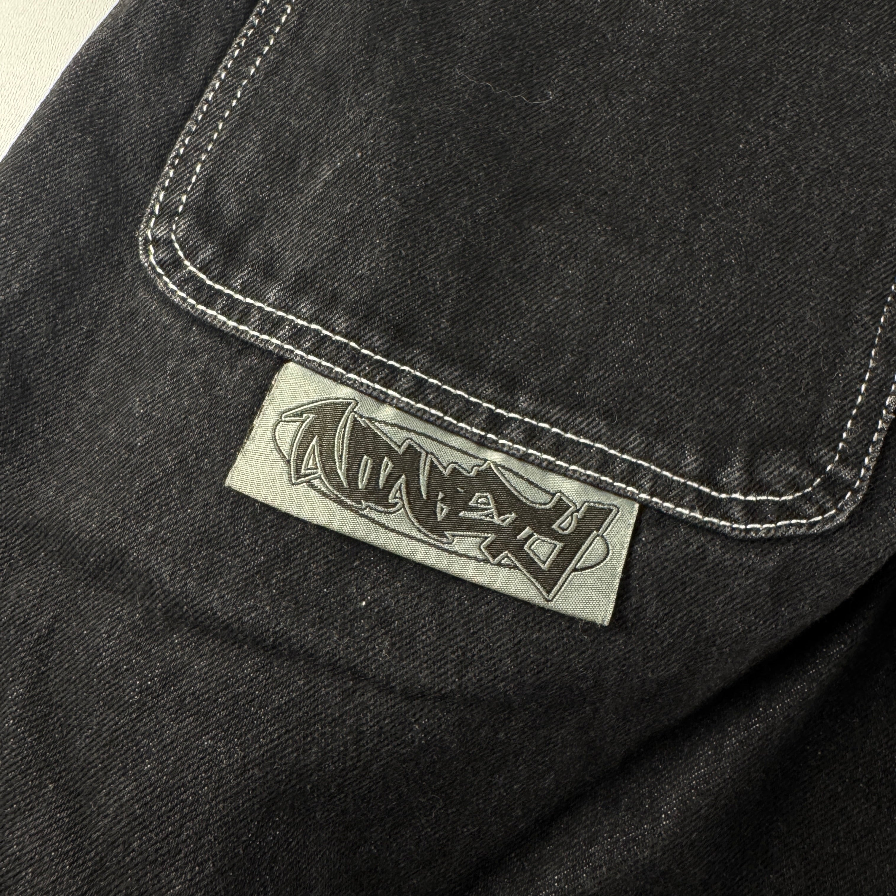 9090 Ultra Baggy Techno Black Pants (XL)