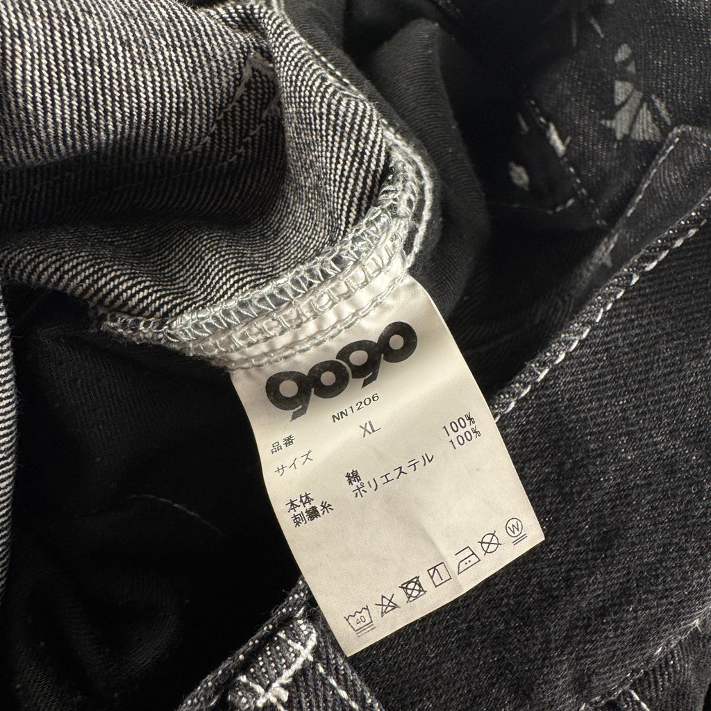 9090 Ultra Baggy Techno Black Pants (XL)