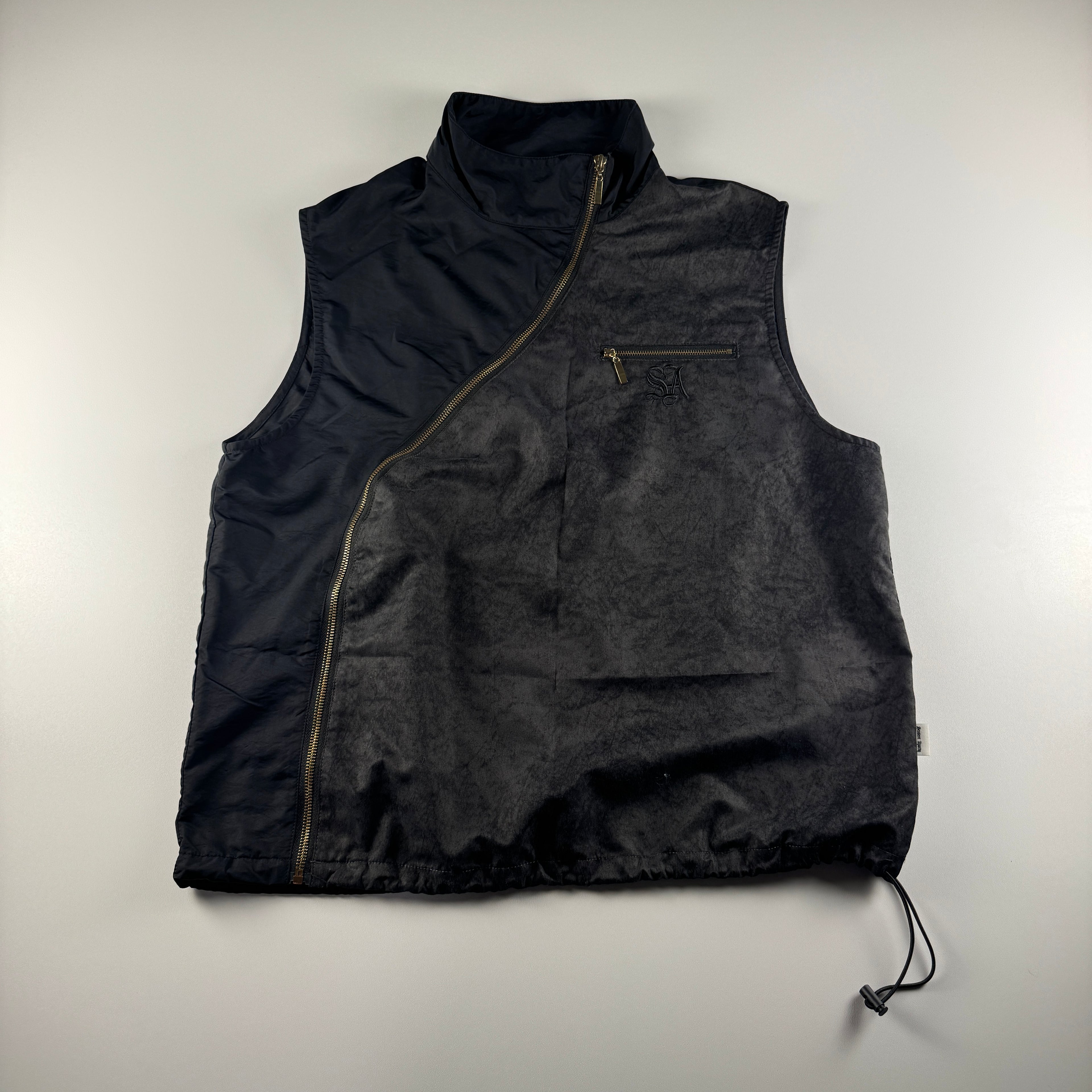 Student Apathy Asymetrical Nylon Sleeveless Jacket (M)