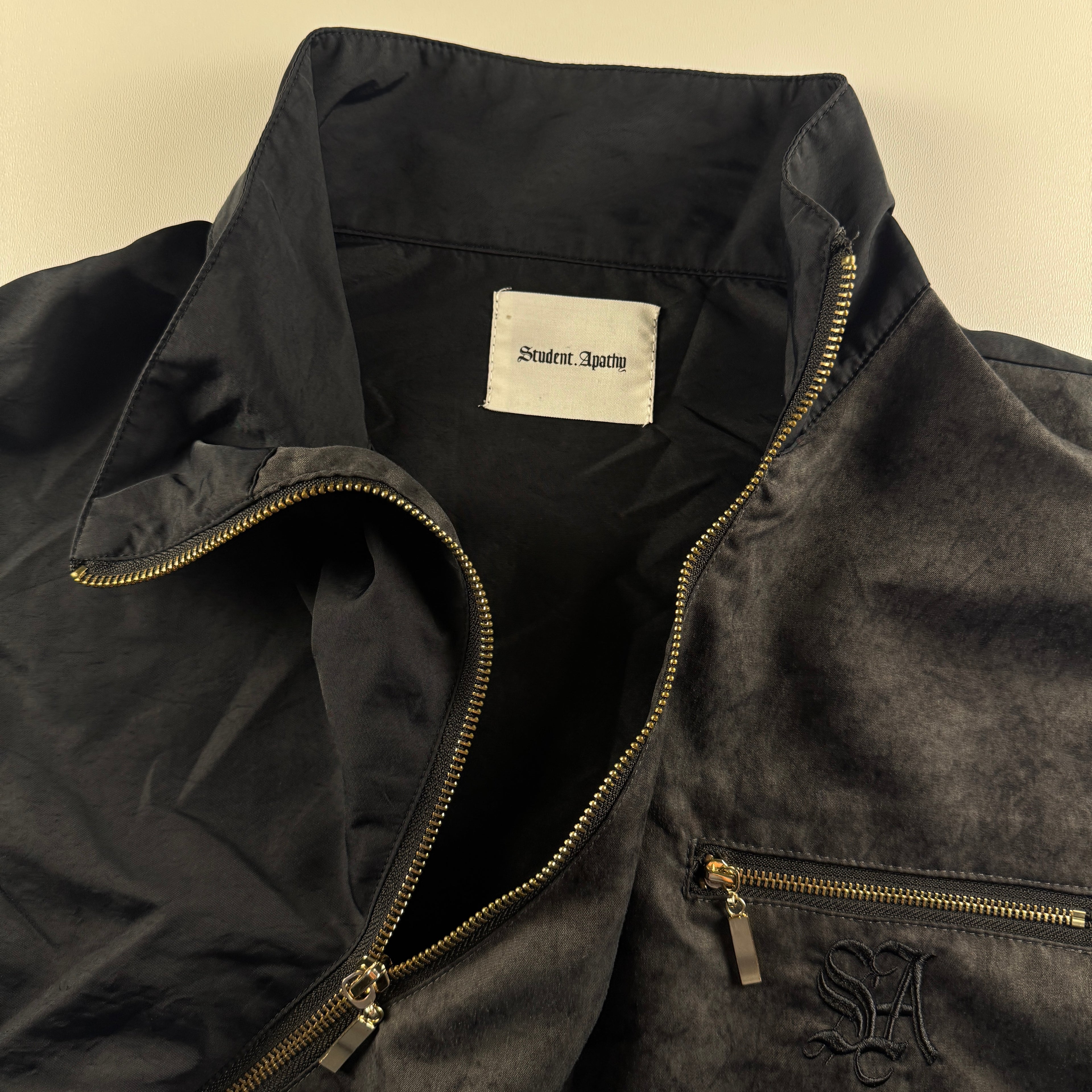 Student Apathy Asymetrical Nylon Sleeveless Jacket (M)