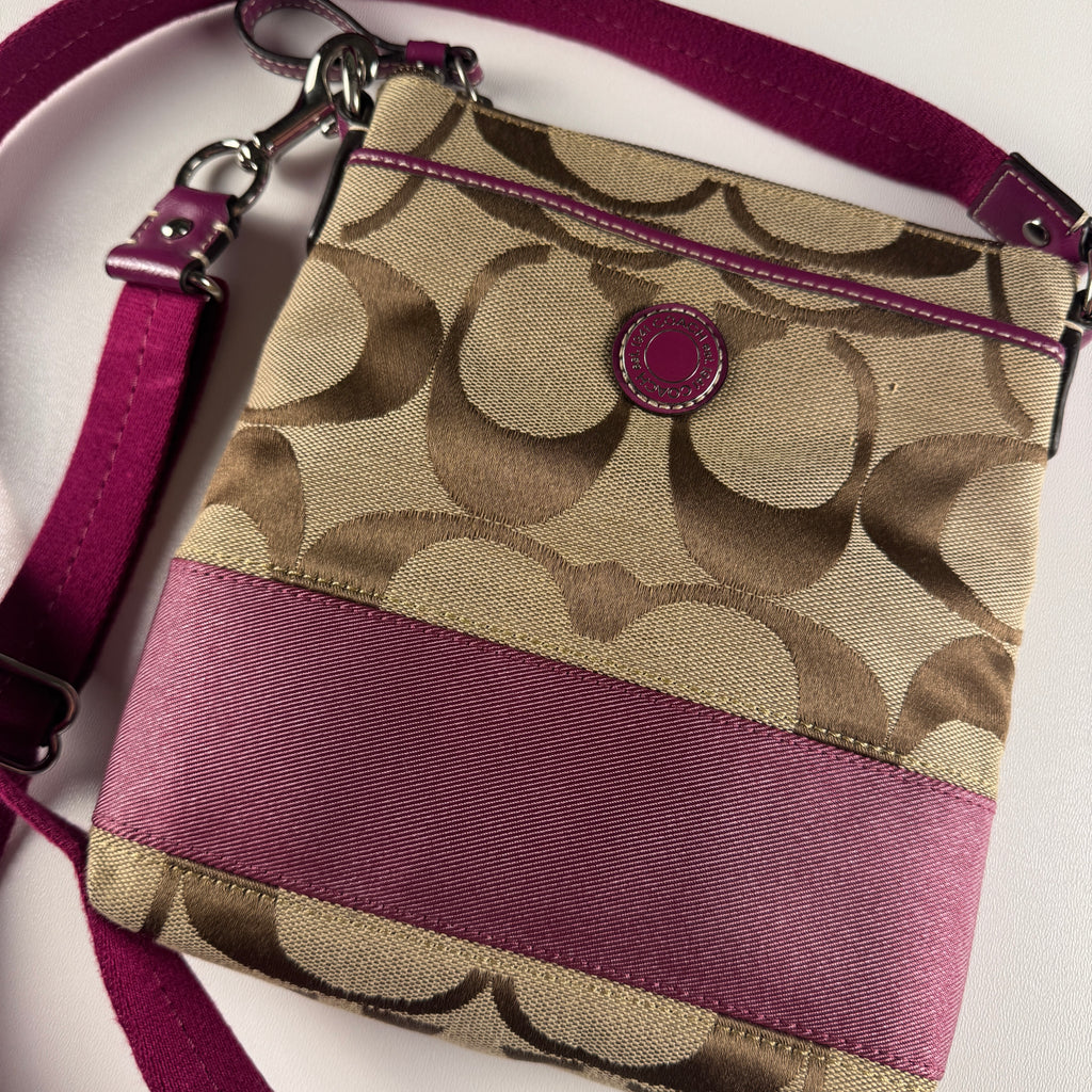 Coach Cross Body Purple Bag