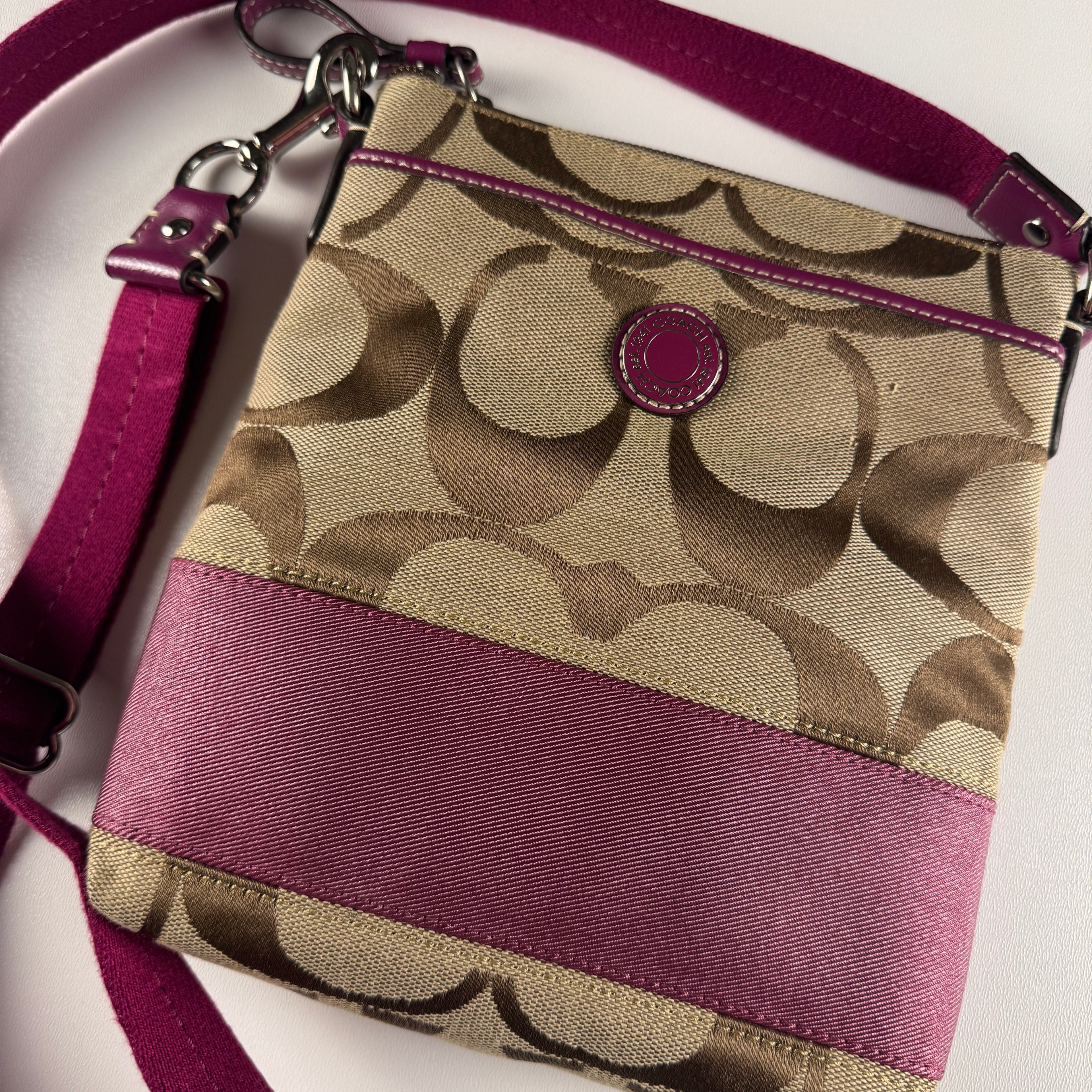 Coach Cross Body Purple Bag