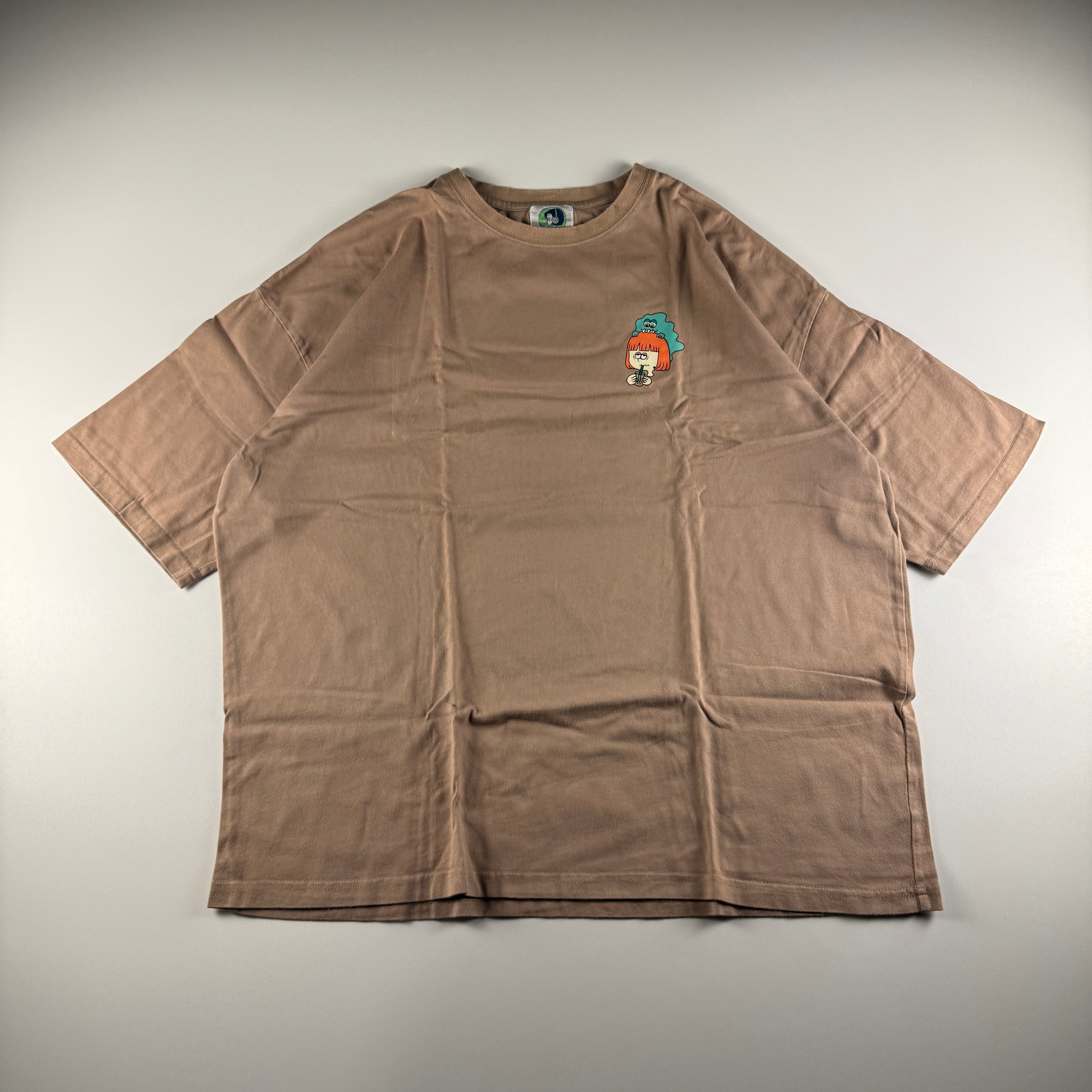 9090 "I don't wanna be clone" Brown Tee (L)