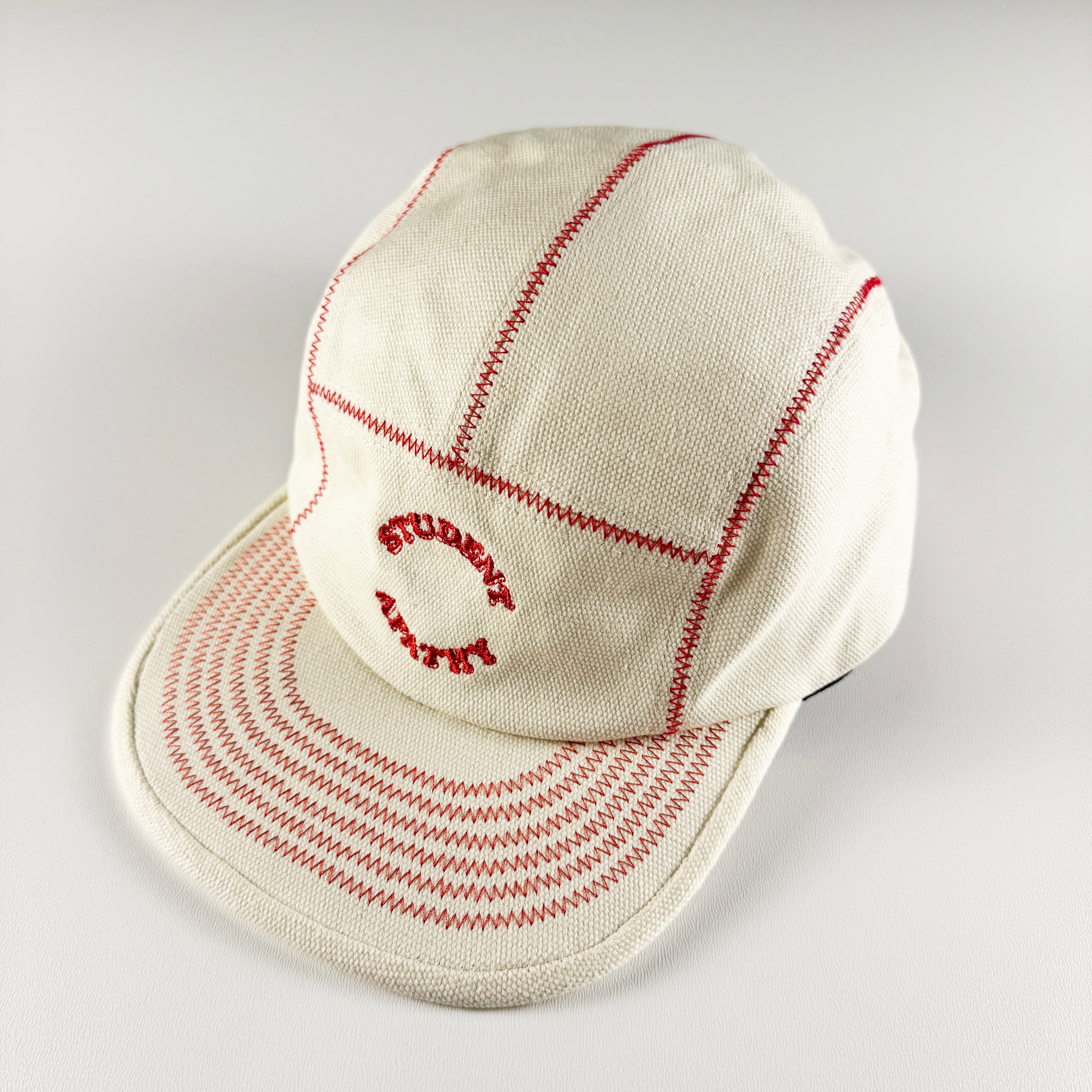 Student Apathy Stitched White Cap (OS)