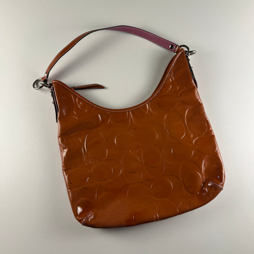 Coach Patent Leather Hobo Shoulder Bag