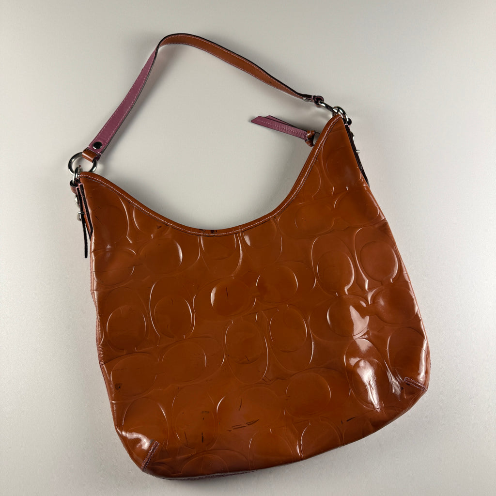 Coach Patent Leather Hobo Shoulder Bag