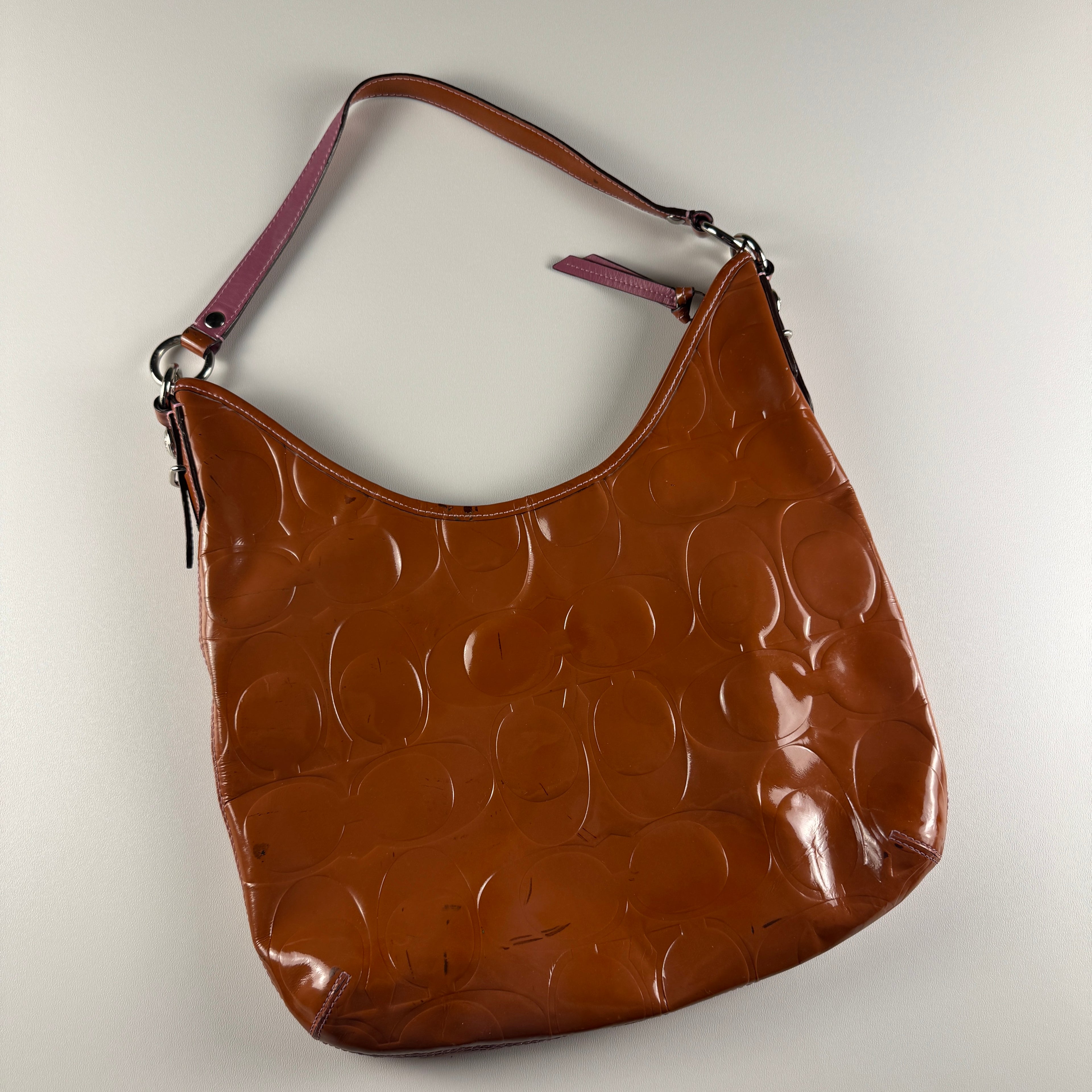 Coach Patent Leather Hobo Shoulder Bag