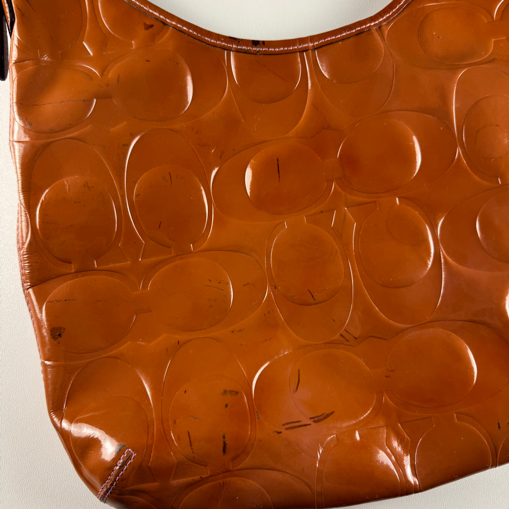 Coach Patent Leather Hobo Shoulder Bag