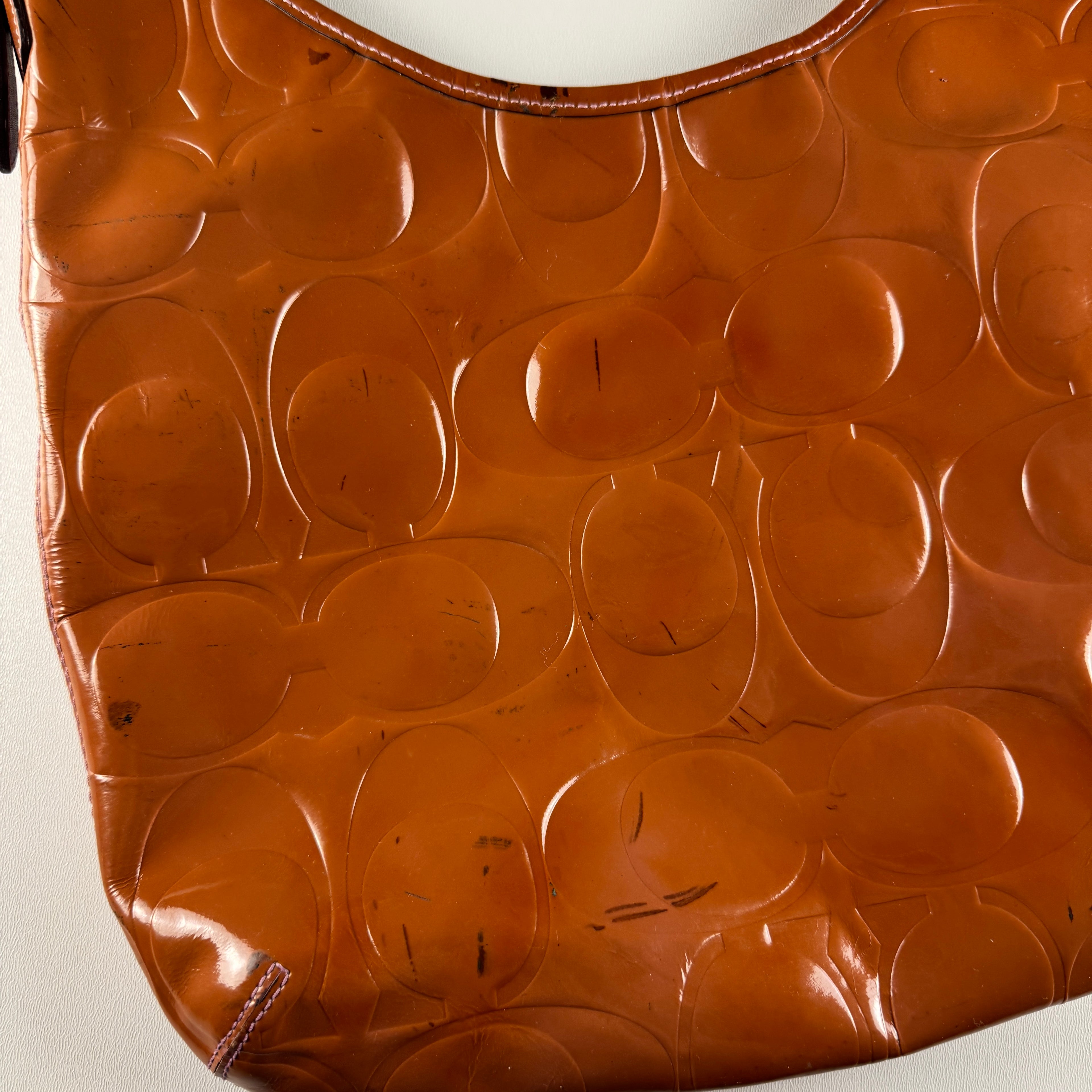 Coach Patent Leather Hobo Shoulder Bag