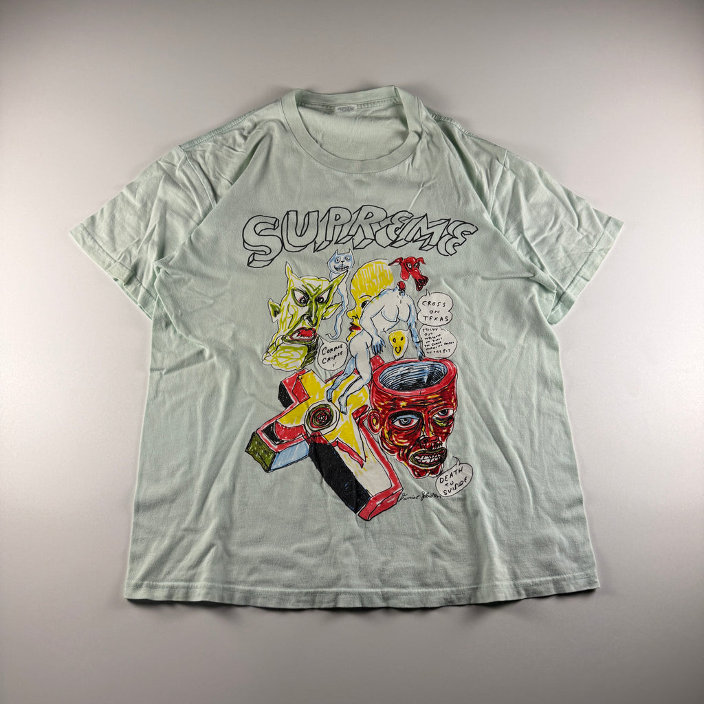 Supreme Daniel Johnston Art Light Green Tee (M)