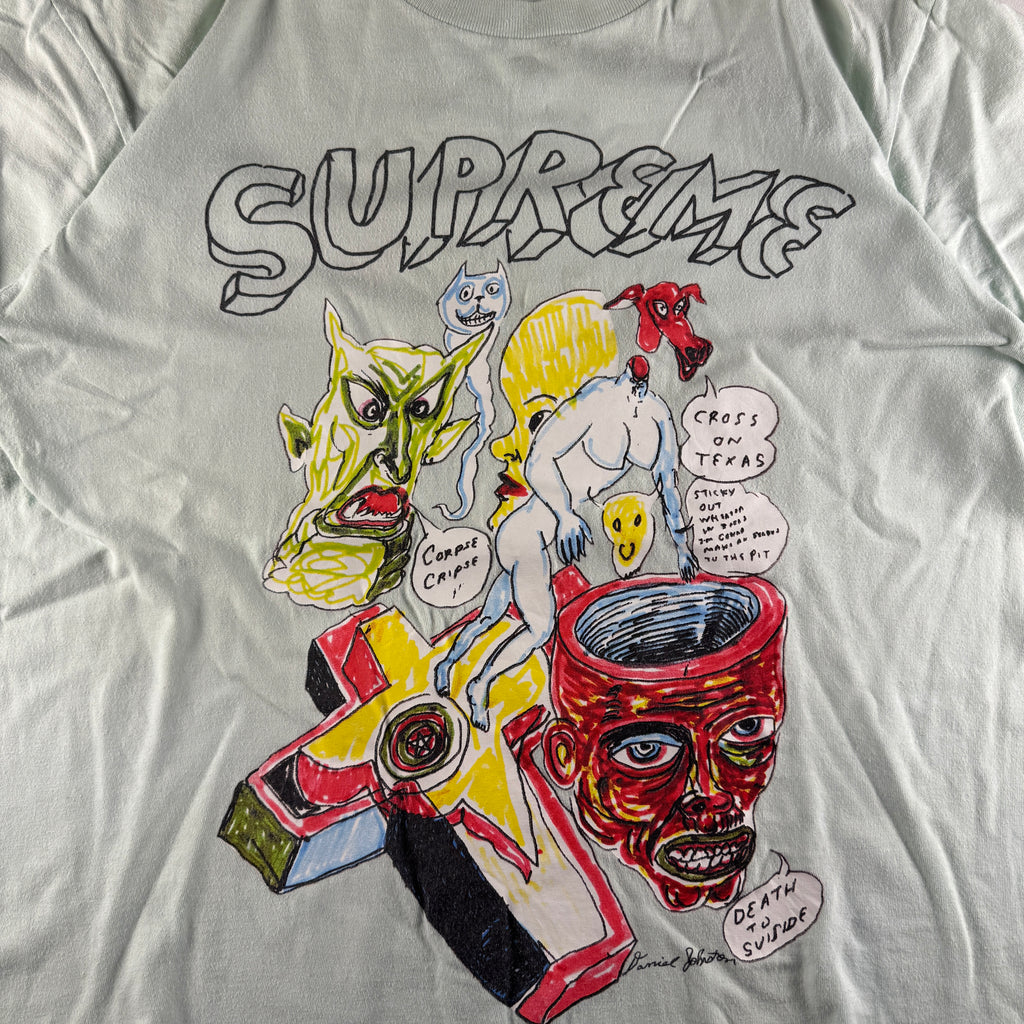 Supreme Daniel Johnston Art Light Green Tee (M)