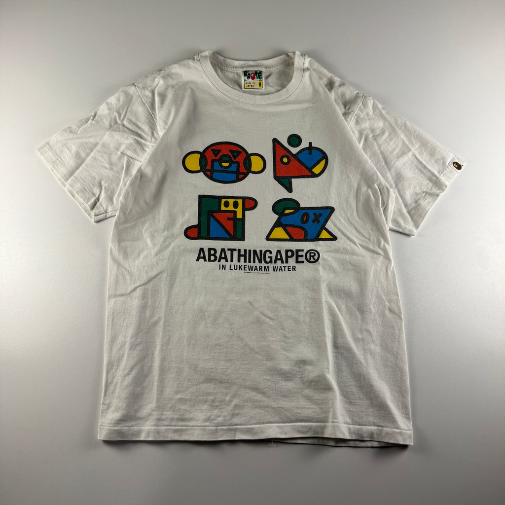 BAPE Abstract Milo White Tee (M)