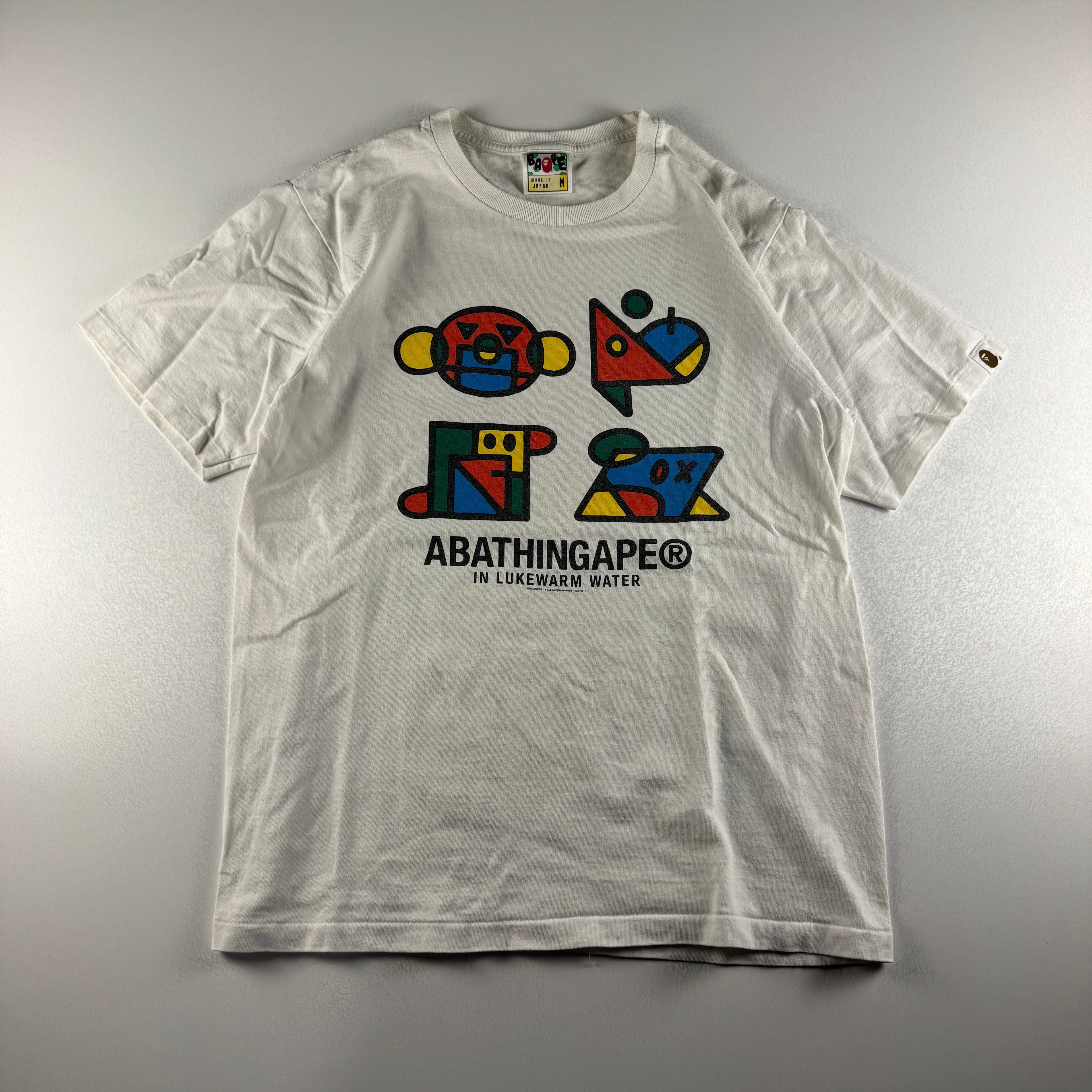 BAPE Abstract Milo White Tee (M)