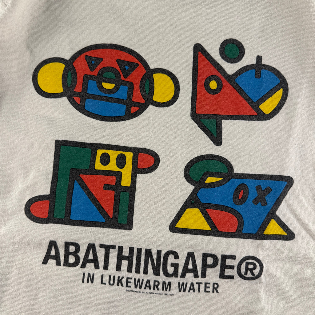 BAPE Abstract Milo White Tee (M)