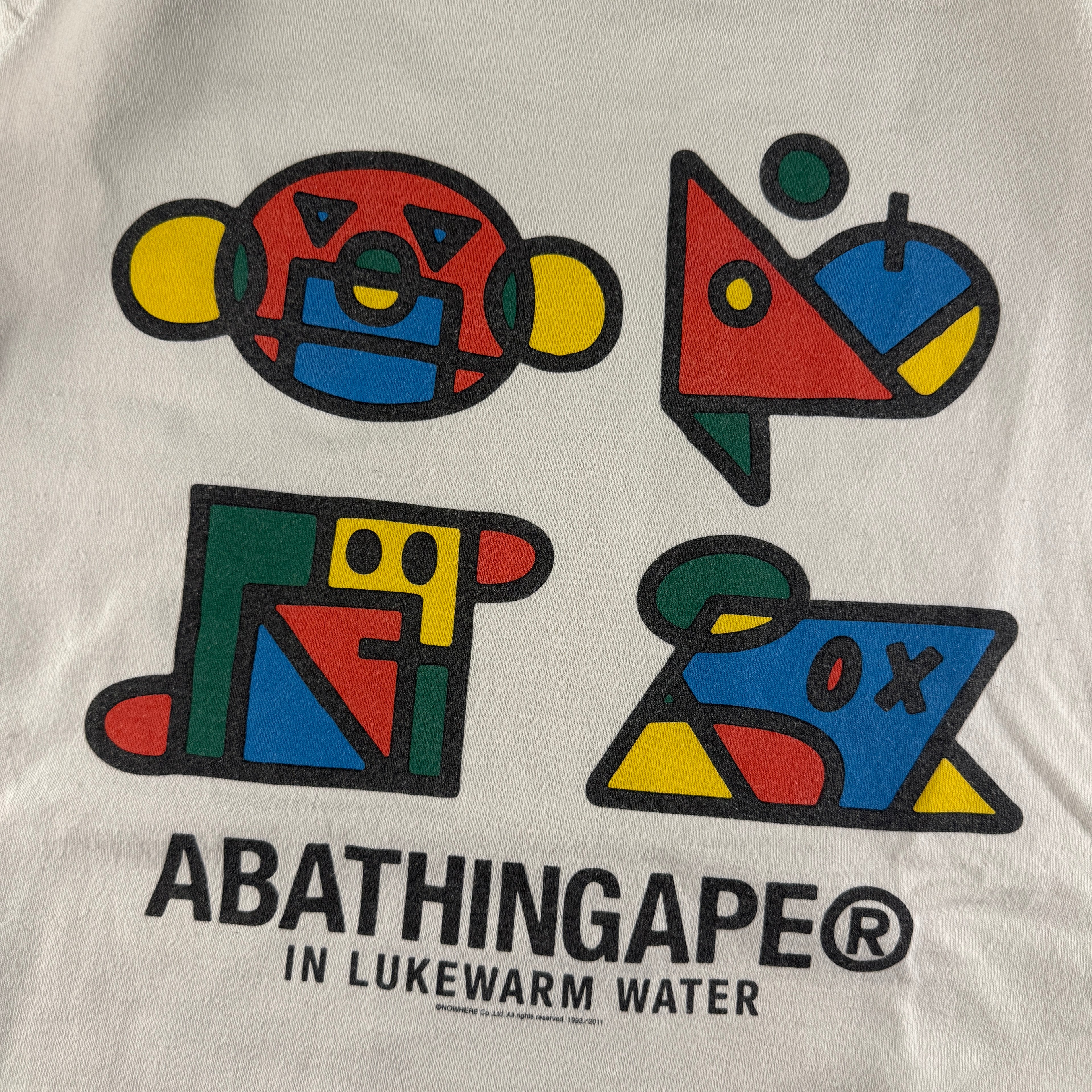 BAPE Abstract Milo White Tee (M)