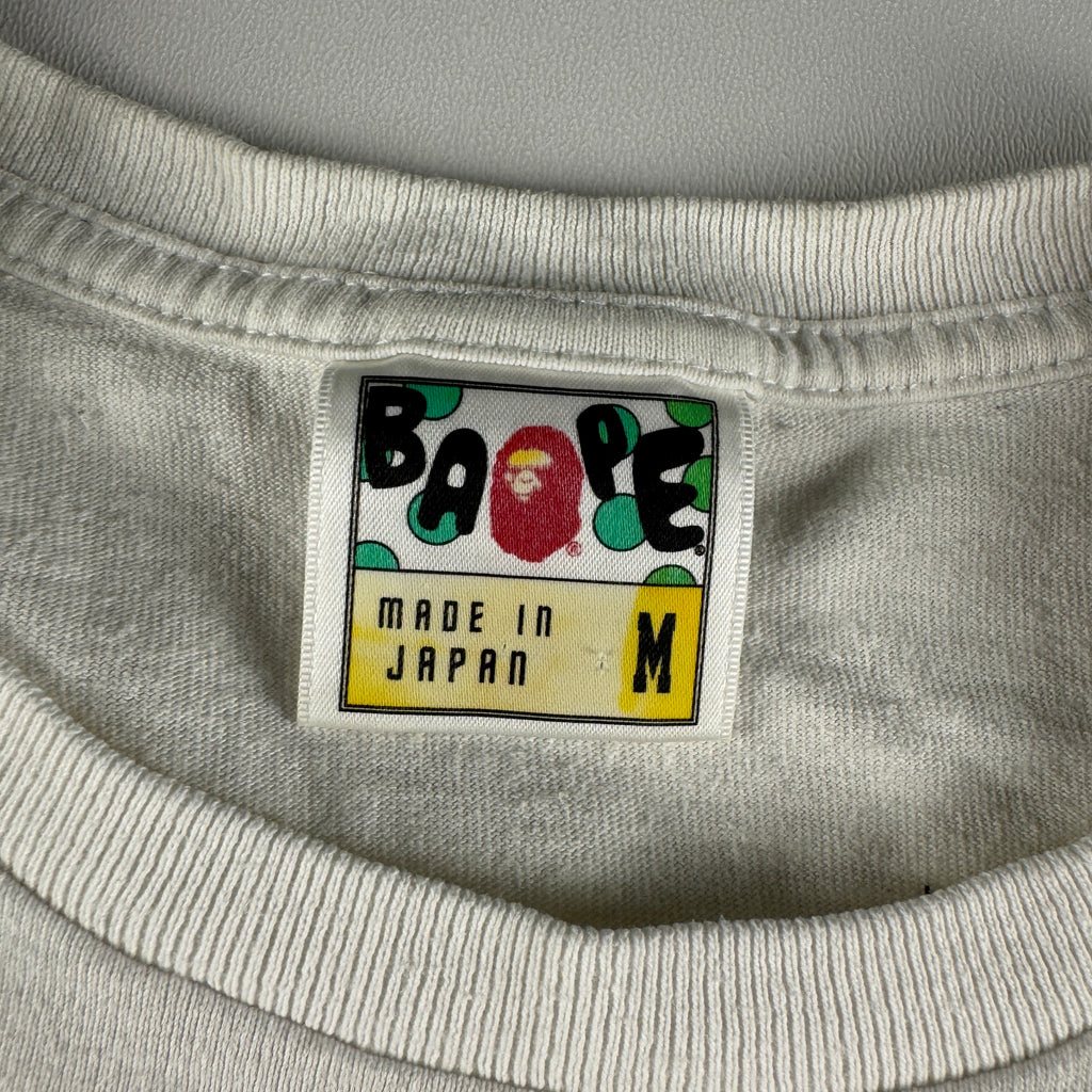 BAPE Abstract Milo White Tee (M)