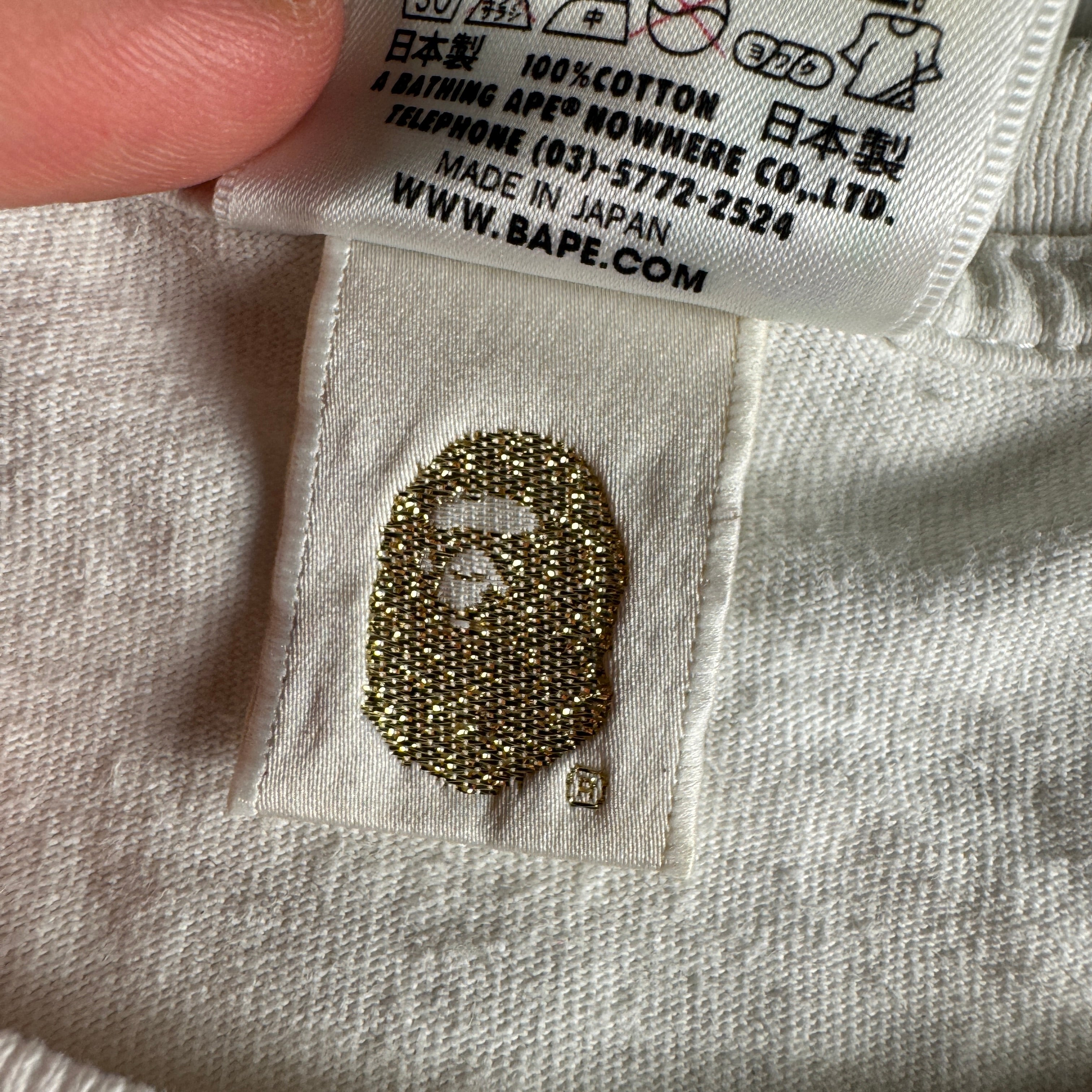 BAPE Abstract Milo White Tee (M)