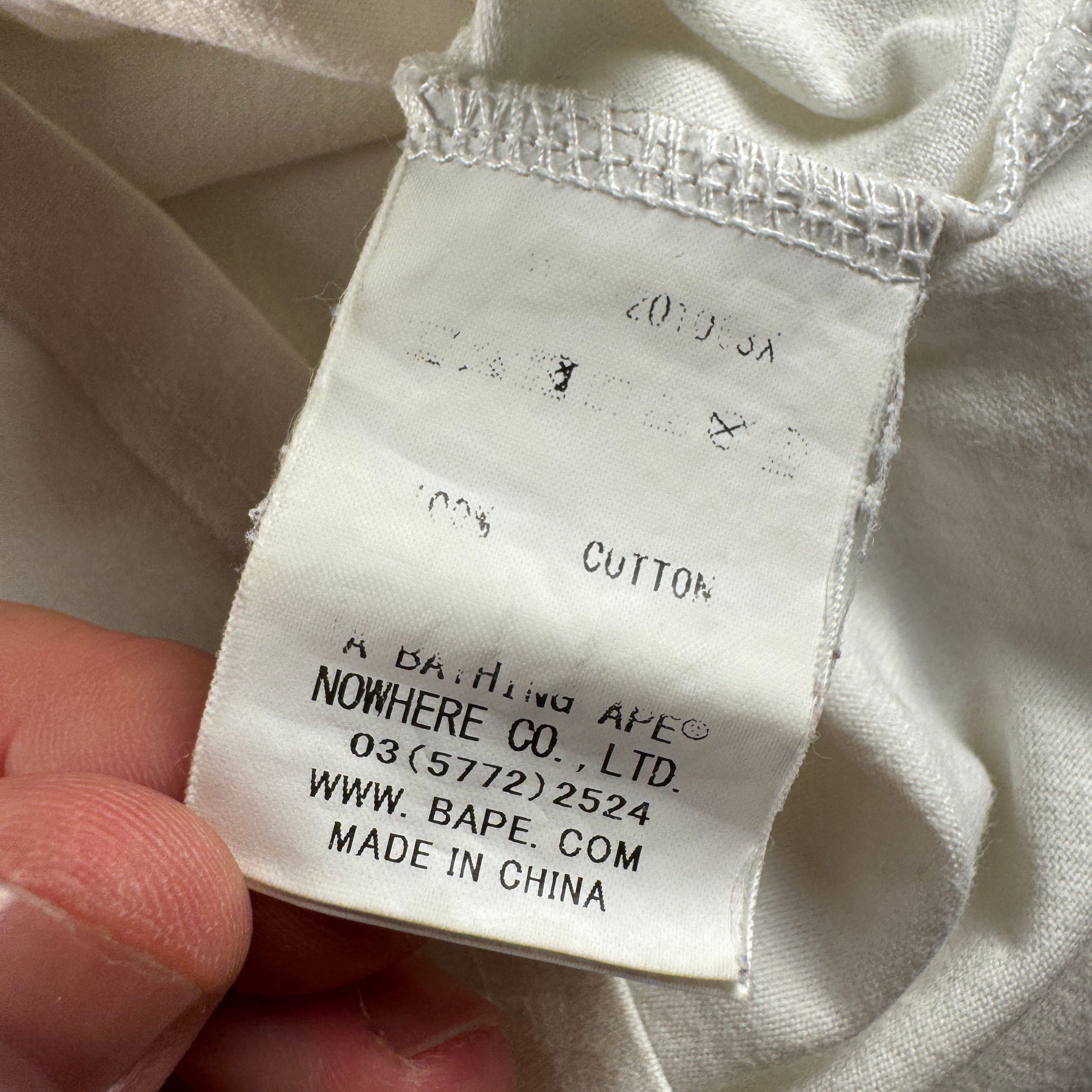 BAPE Pocket White Tee (M)