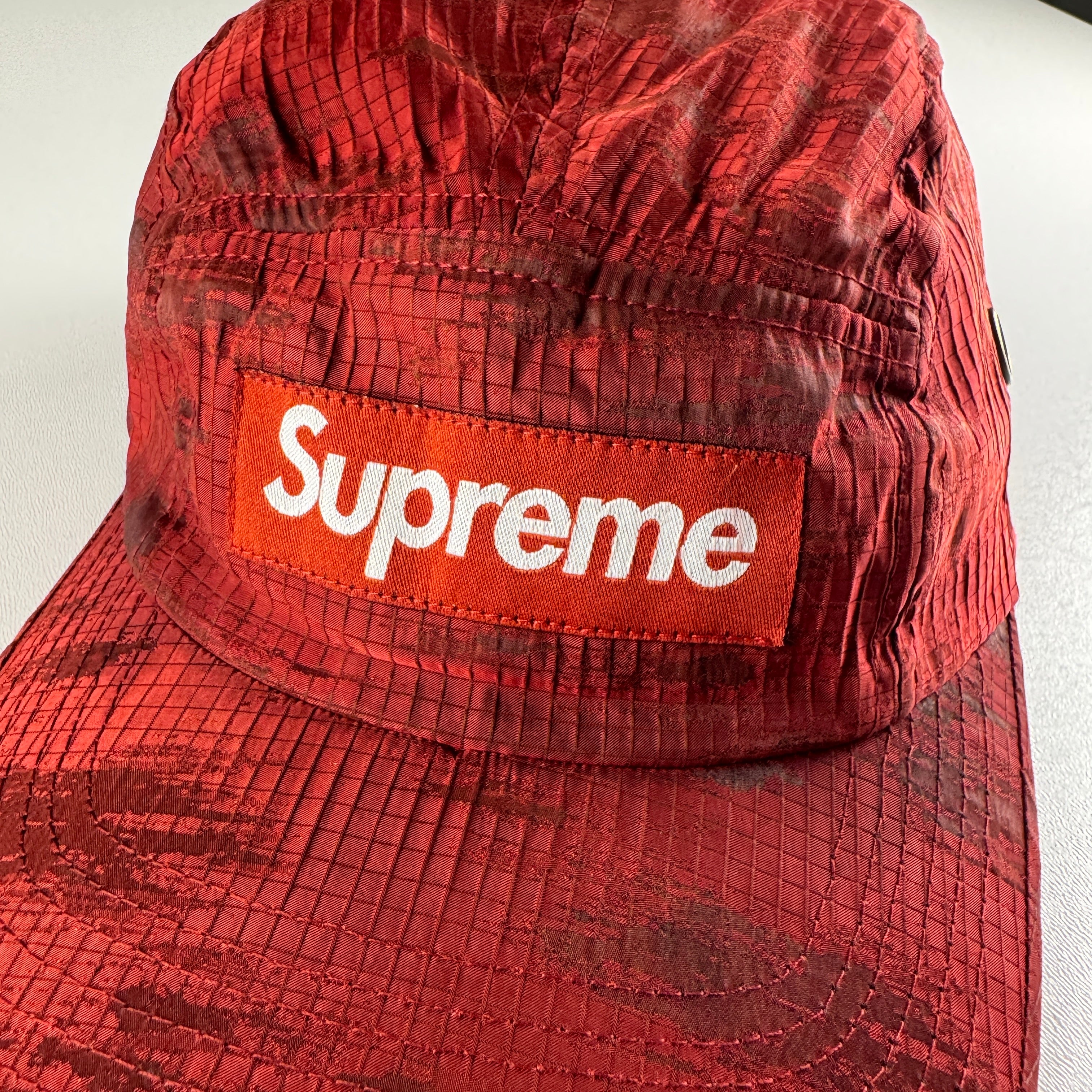 Supreme Broken Camo Camp Cap Red (OS)