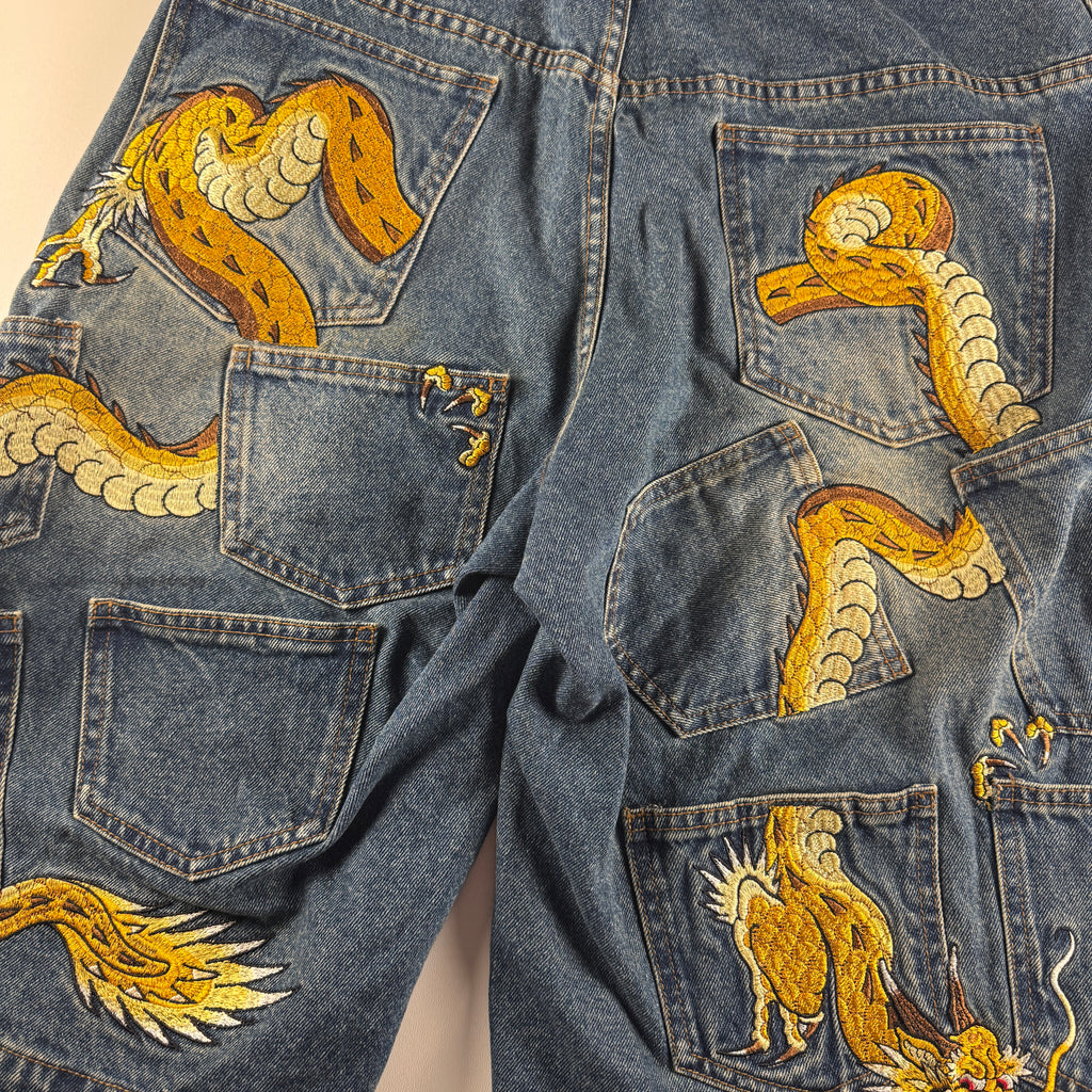 9090 x Death "56" Sentence Multi Pocket Dragon Short (L)
