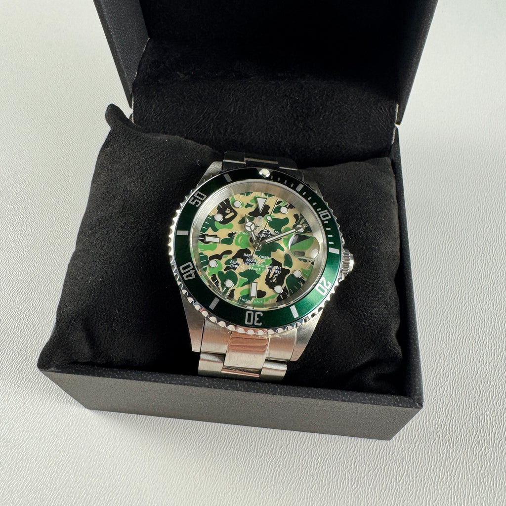 BAPE "Bapex" Type 1 Green Camo Watch