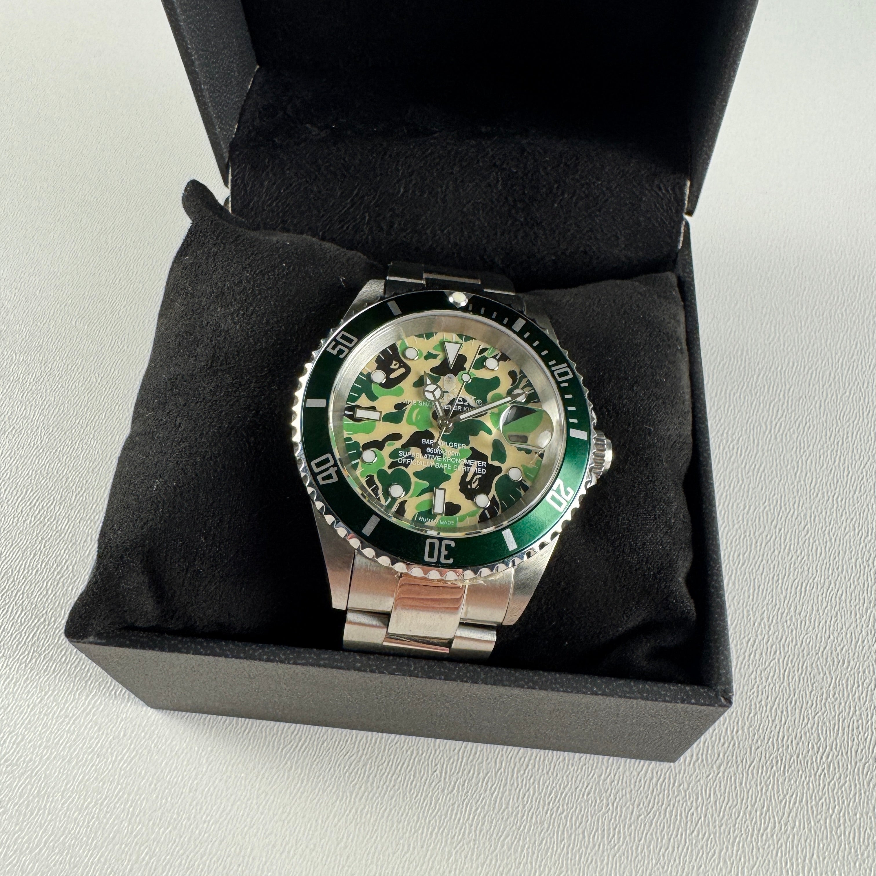 BAPE "Bapex" Type 1 Green Camo Watch