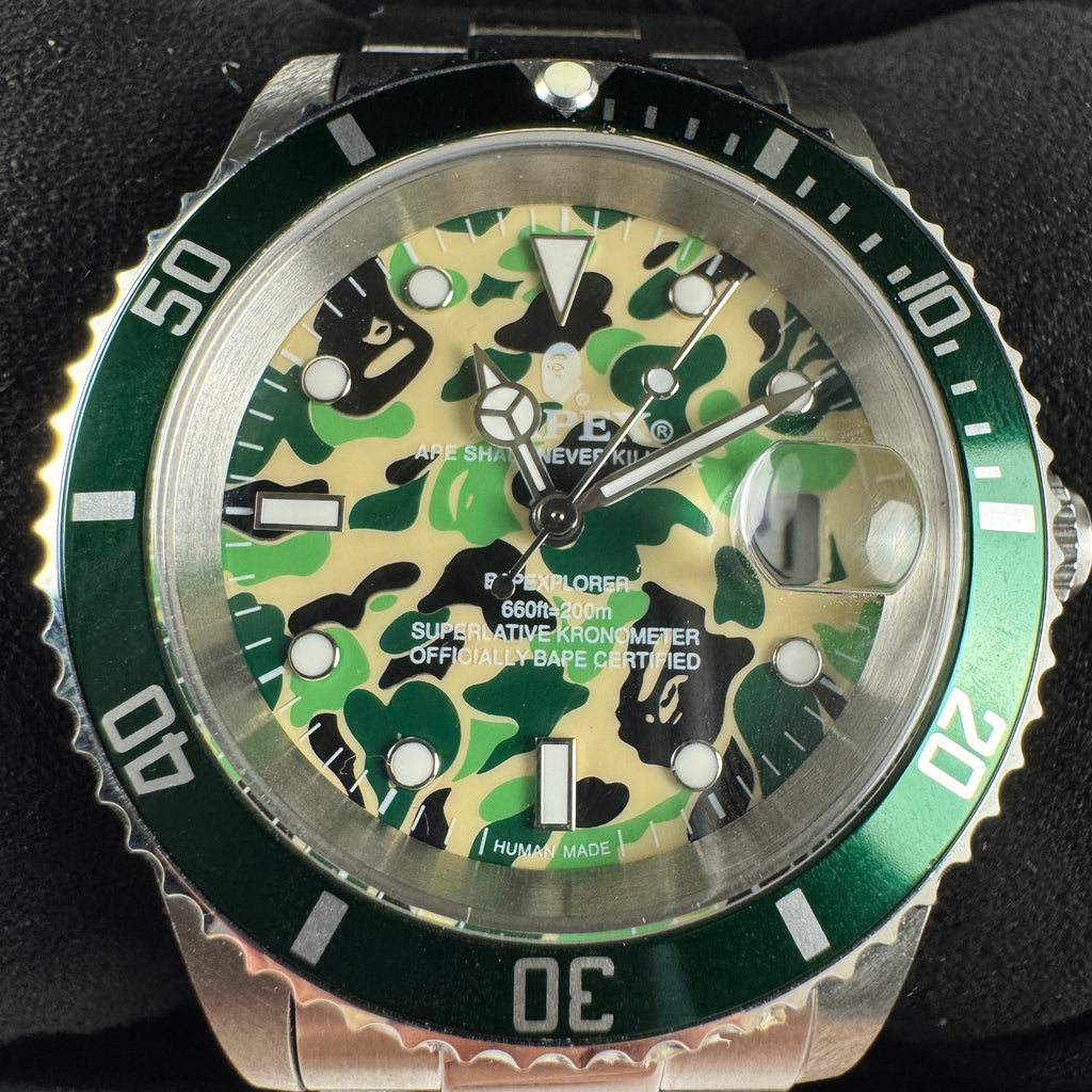 BAPE "Bapex" Type 1 Green Camo Watch