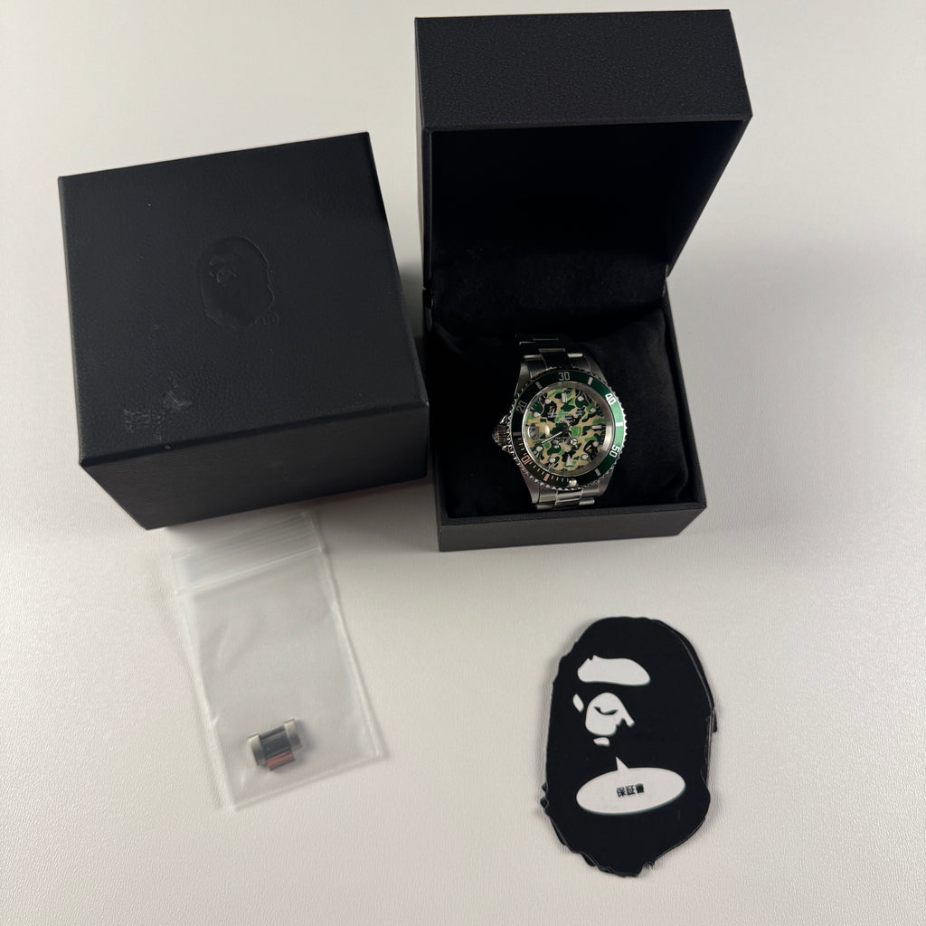BAPE "Bapex" Type 1 Green Camo Watch