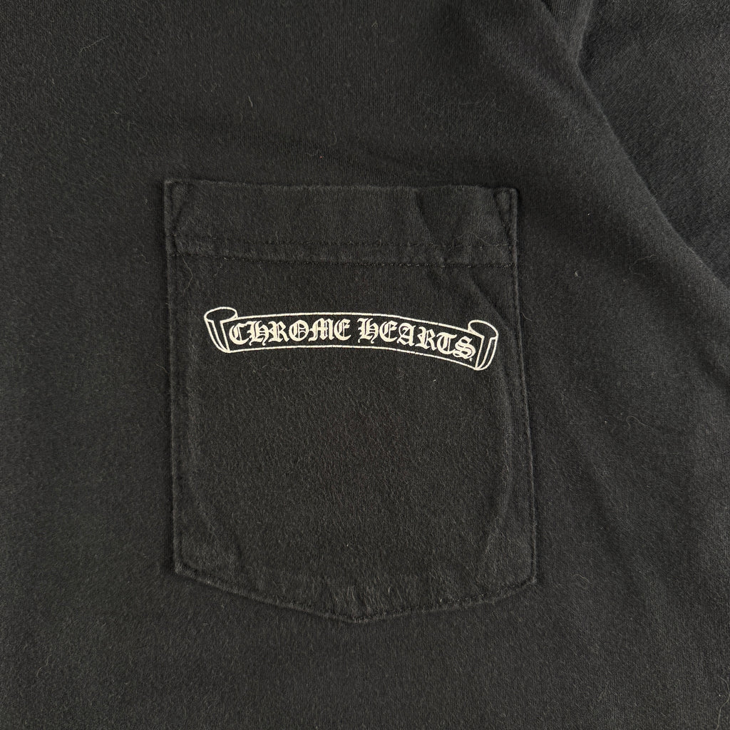 Chrome Hearts Vintage Scroll Logo Black Tee (L)