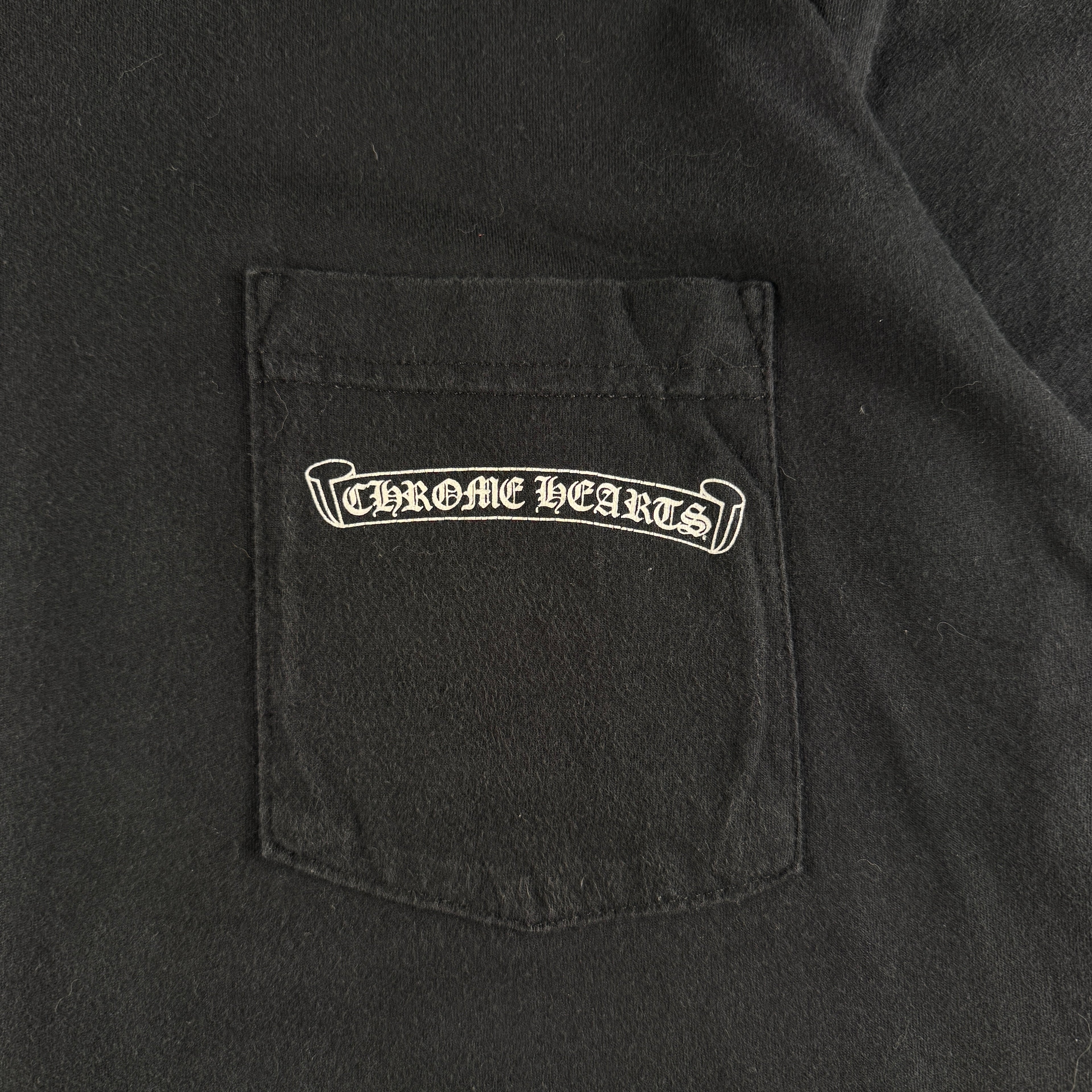 Chrome Hearts Vintage Scroll Logo Black Tee (L)
