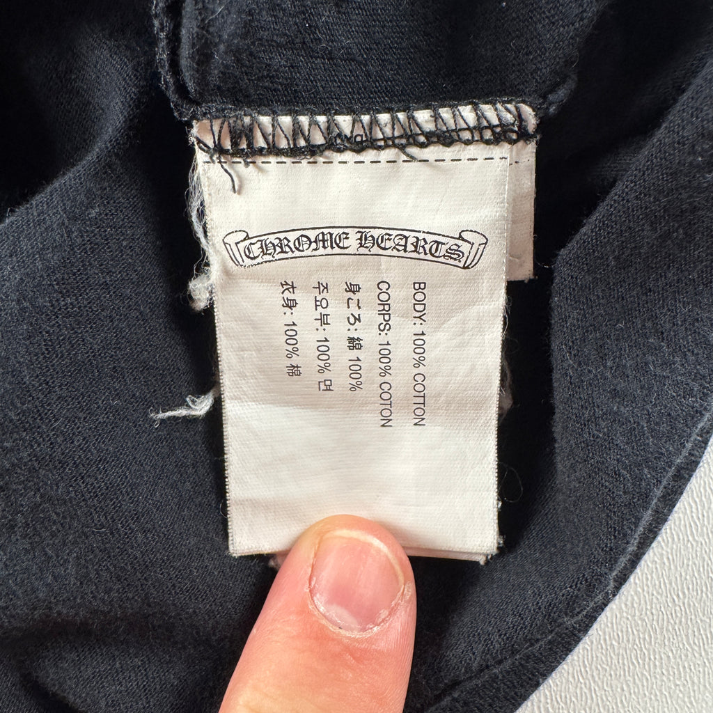 Chrome Hearts Vintage Scroll Logo Black Tee (L)