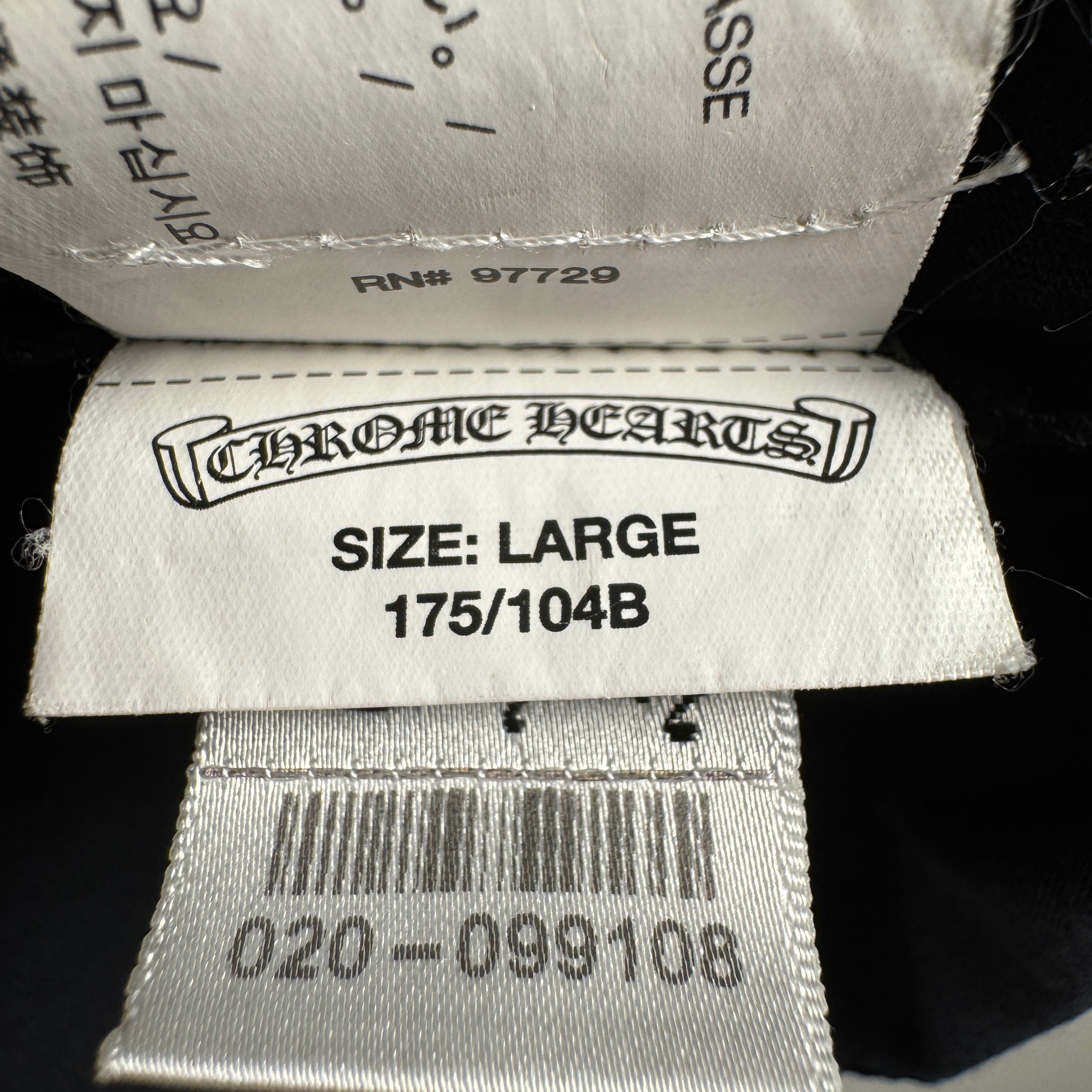 Chrome Hearts Vintage Scroll Logo Black Tee (L)