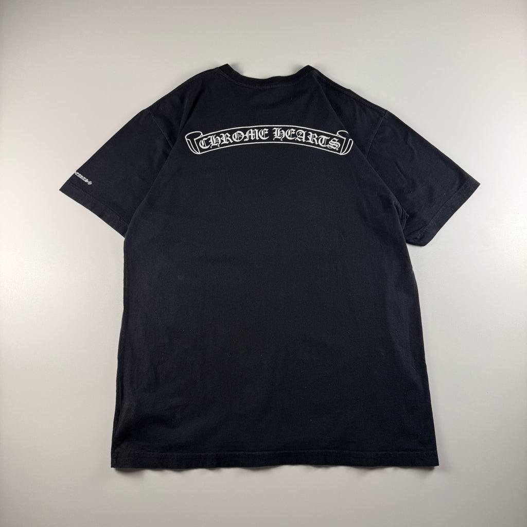 Chrome Hearts Vintage Scroll Logo Black Tee (L)