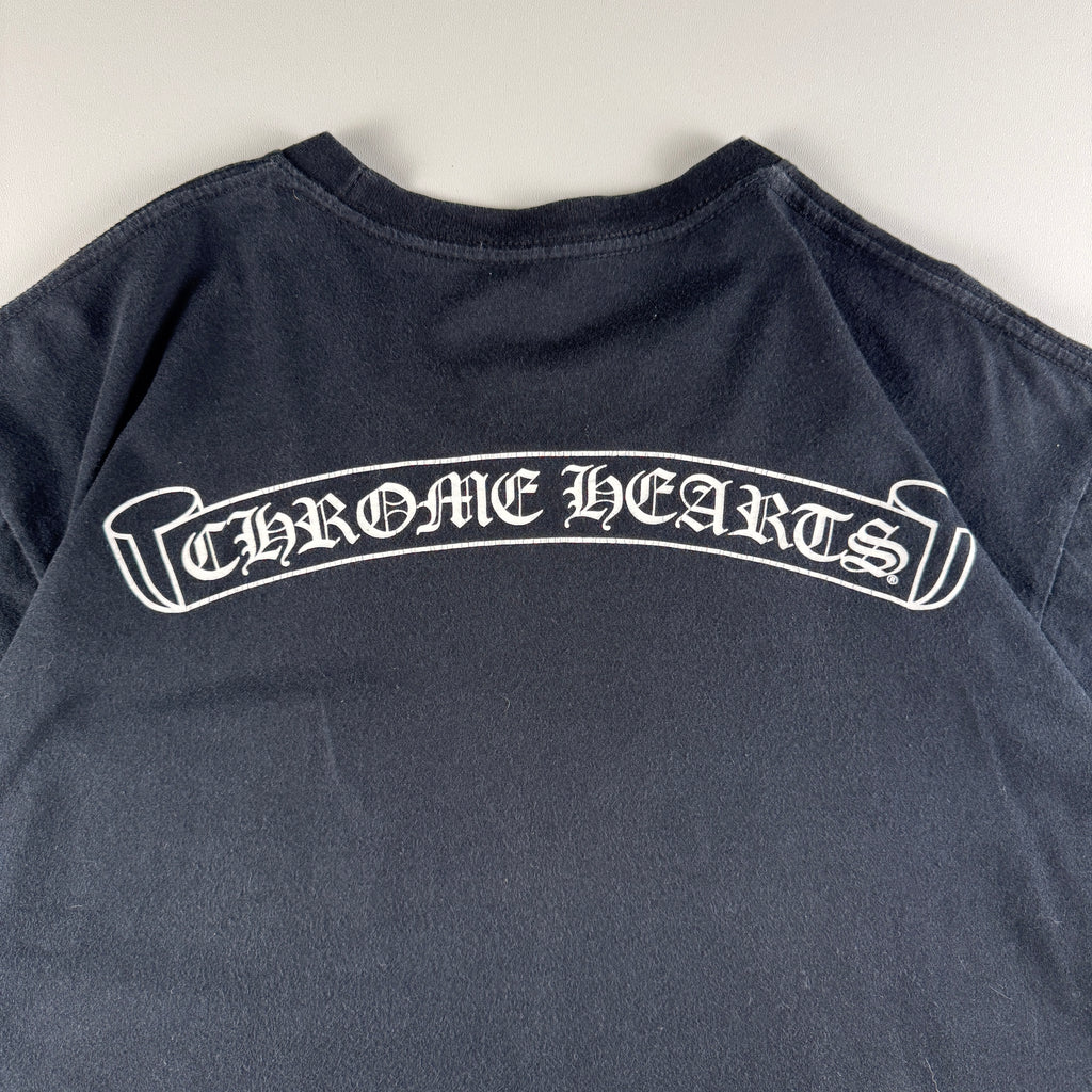 Chrome Hearts Vintage Scroll Logo Black Tee (L)