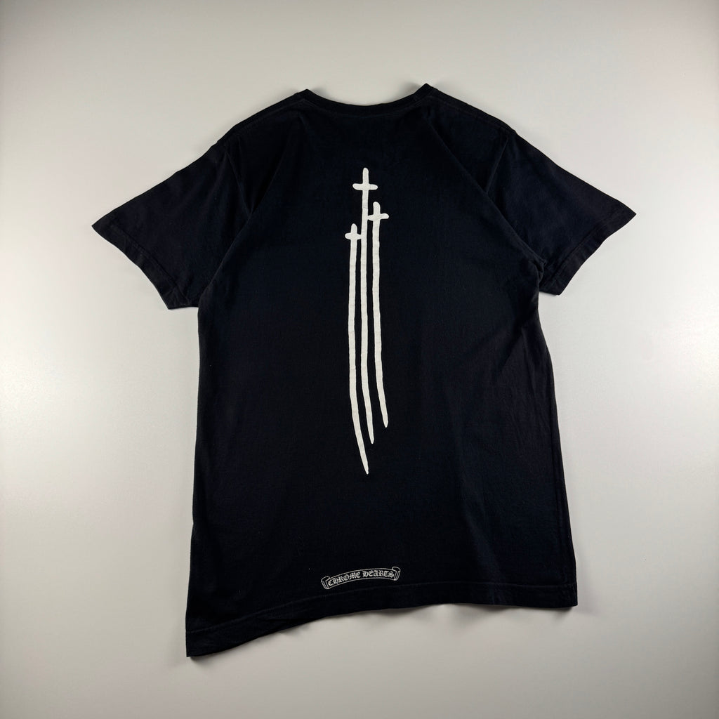Chrome Hearts Triple Cross Sword Black Tee (M)