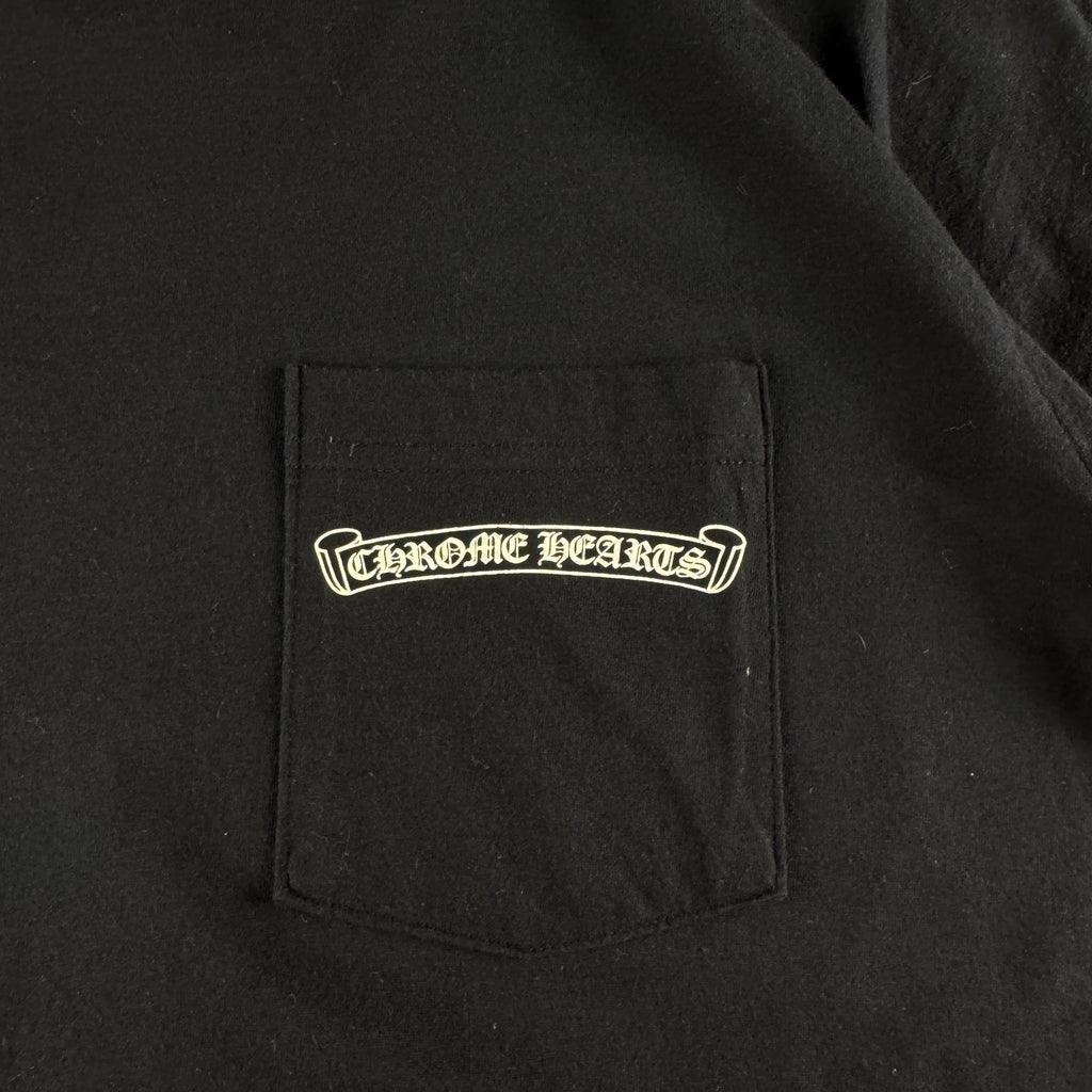 Chrome Hearts Plus Scroll Logo Black Tee (M)