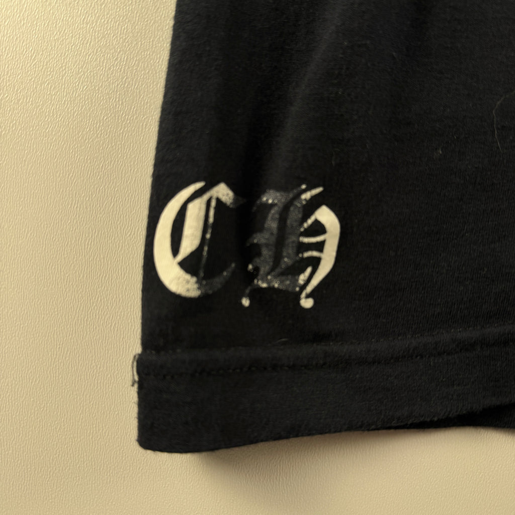 Chrome Hearts Plus Scroll Logo Black Tee (M)