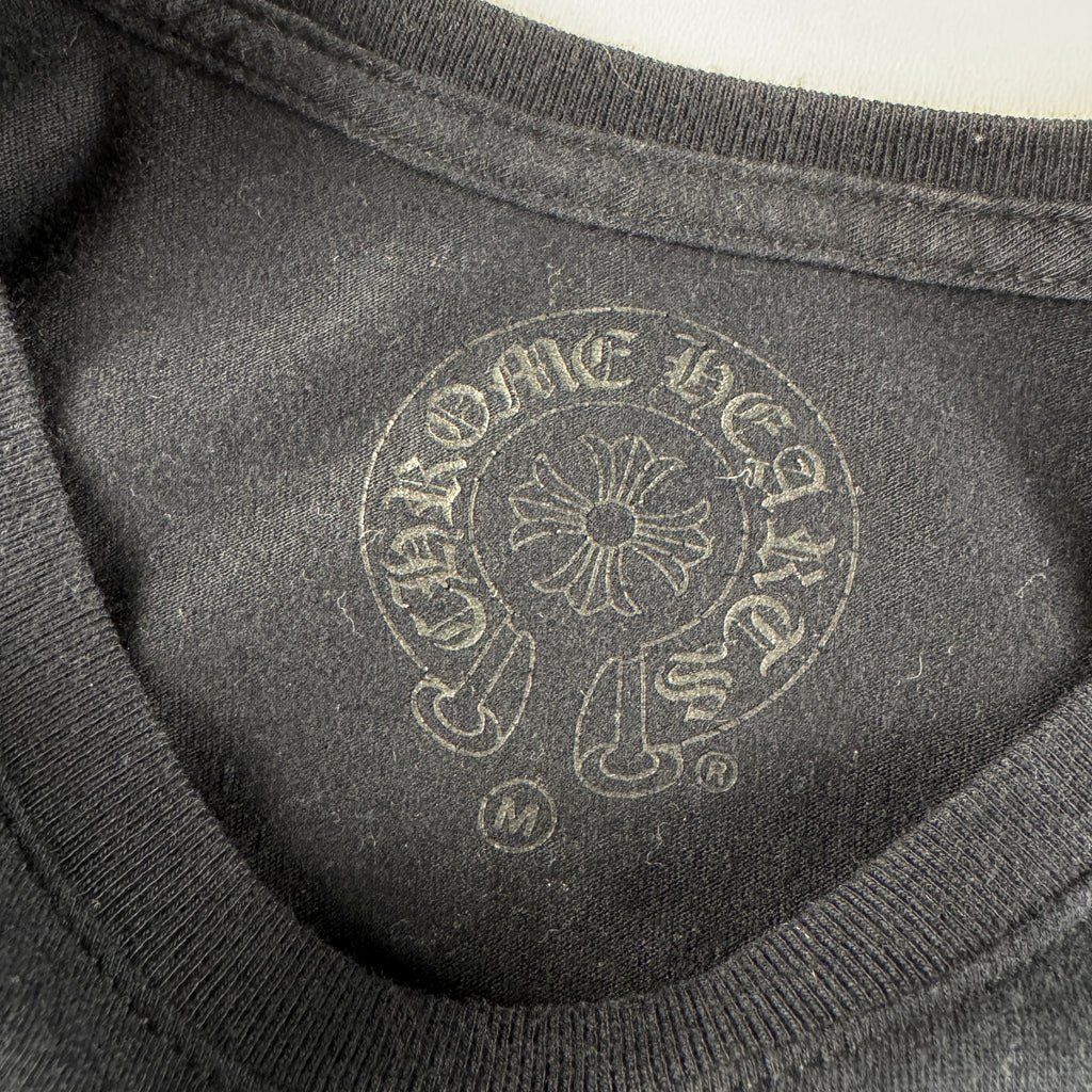 Chrome Hearts Plus Scroll Logo Black Tee (M)