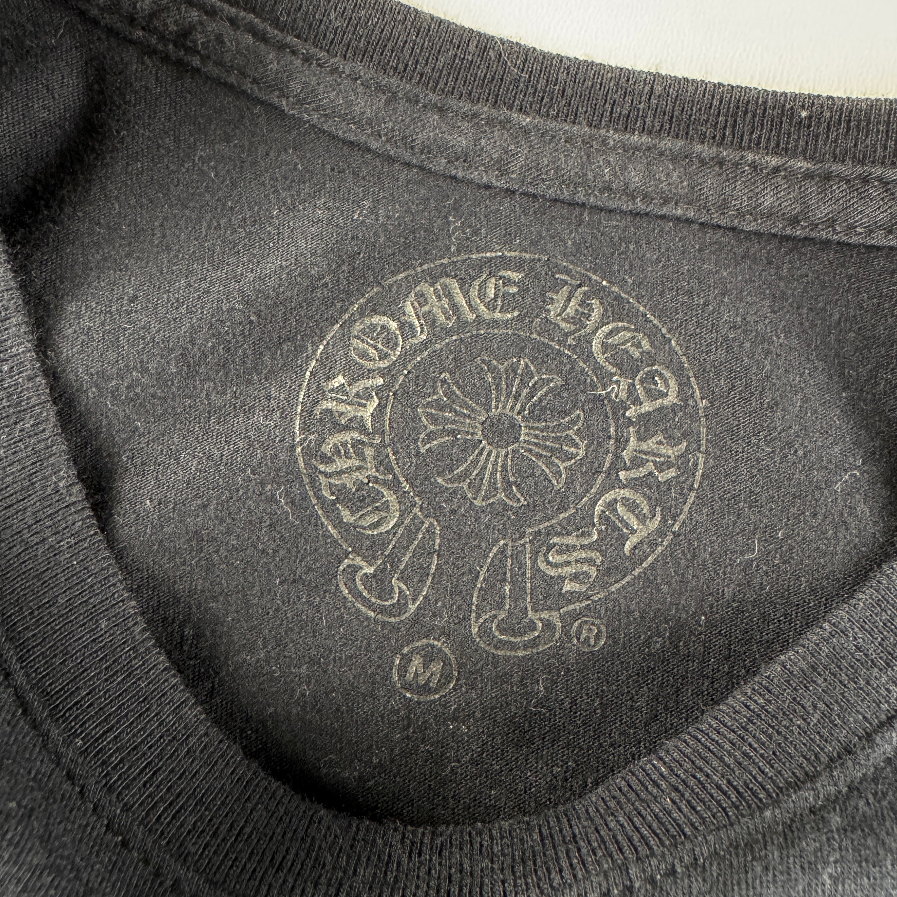 Chrome Hearts Plus Scroll Logo Black Tee (M)